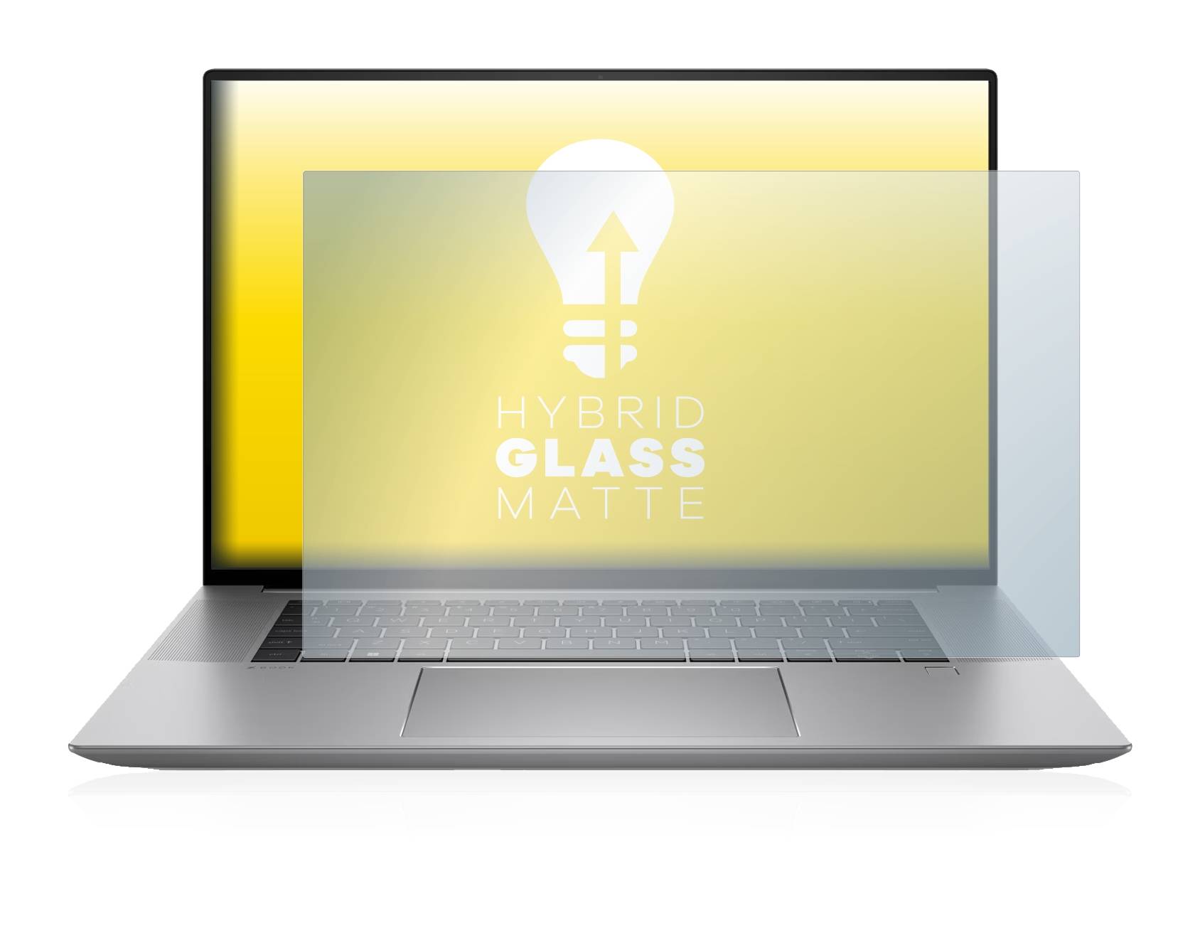 upscreen Hybrid Glass Matte Premium Schutzglas Folie für HP Zbook Studio 16