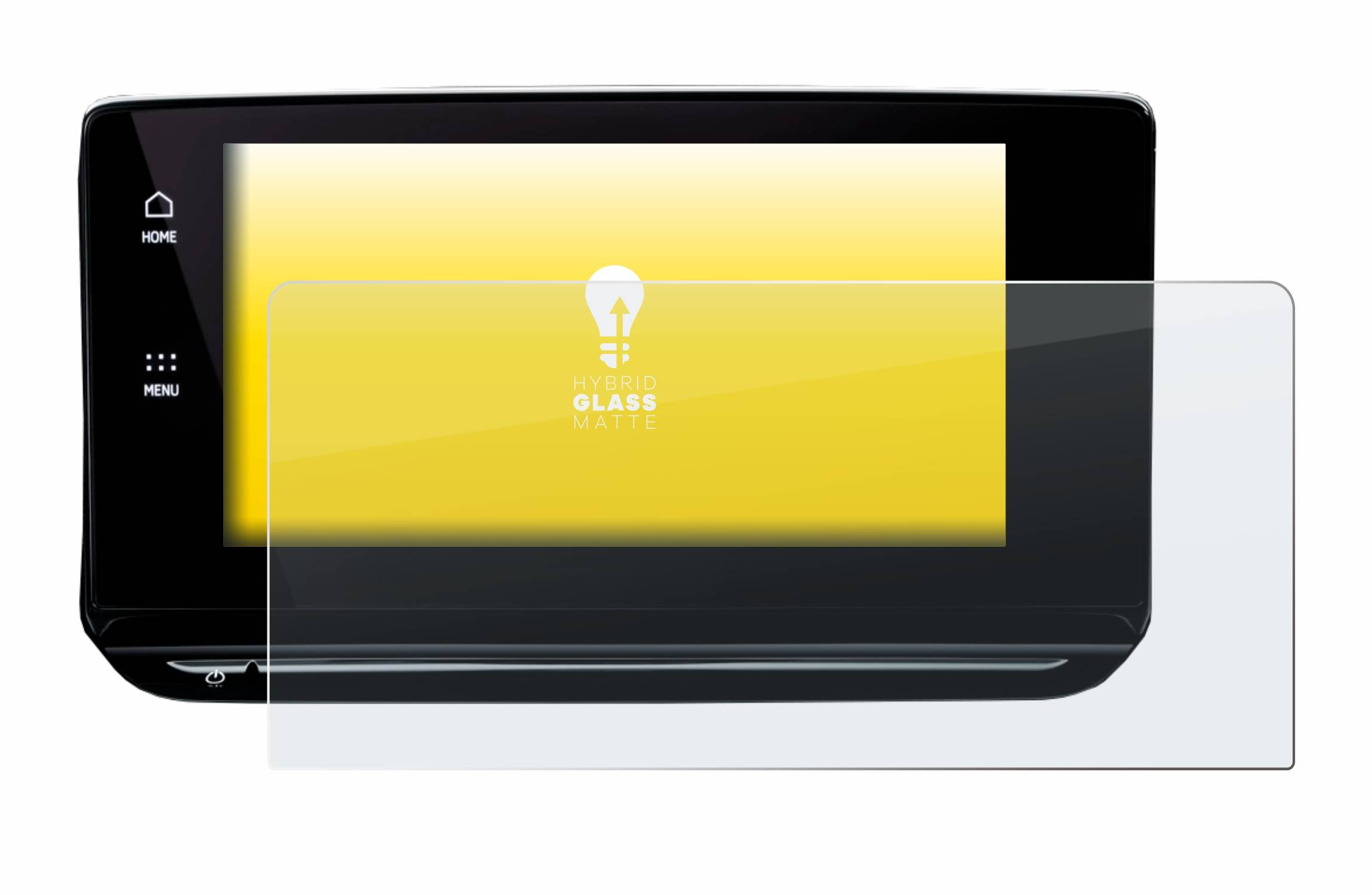 upscreen Flexible Schutz Glas Folie für Skoda Octavia 4 2020-2022 Columbus Schutzglas 9H Hybridglas Matt Entspiegelt