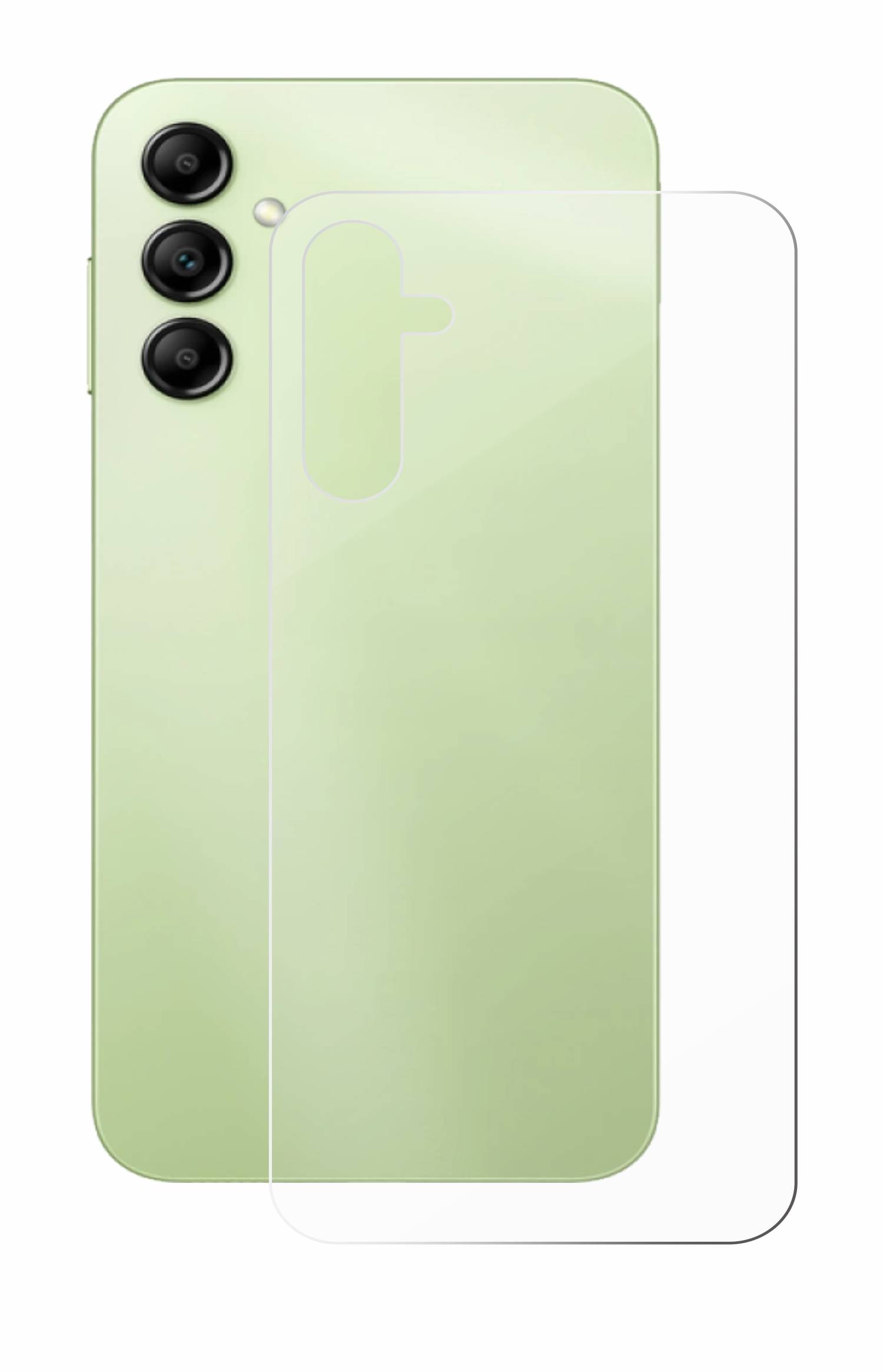 upscreen Flexible Schutz Glas Folie für Samsung Galaxy A14 5G (Rückseite) Schutzglas 9H Hybridglas Klar