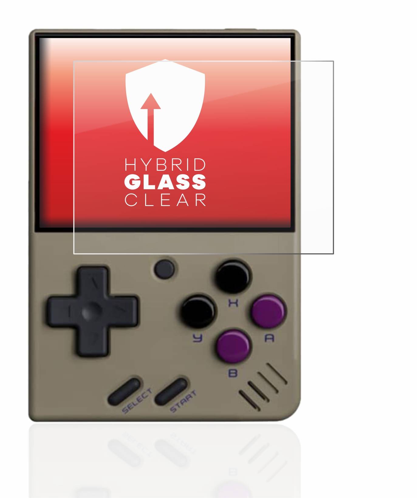 upscreen Flexible Schutz Glas Folie für Miyoo Mini V2 Schutzglas 9H Hybridglas Klar