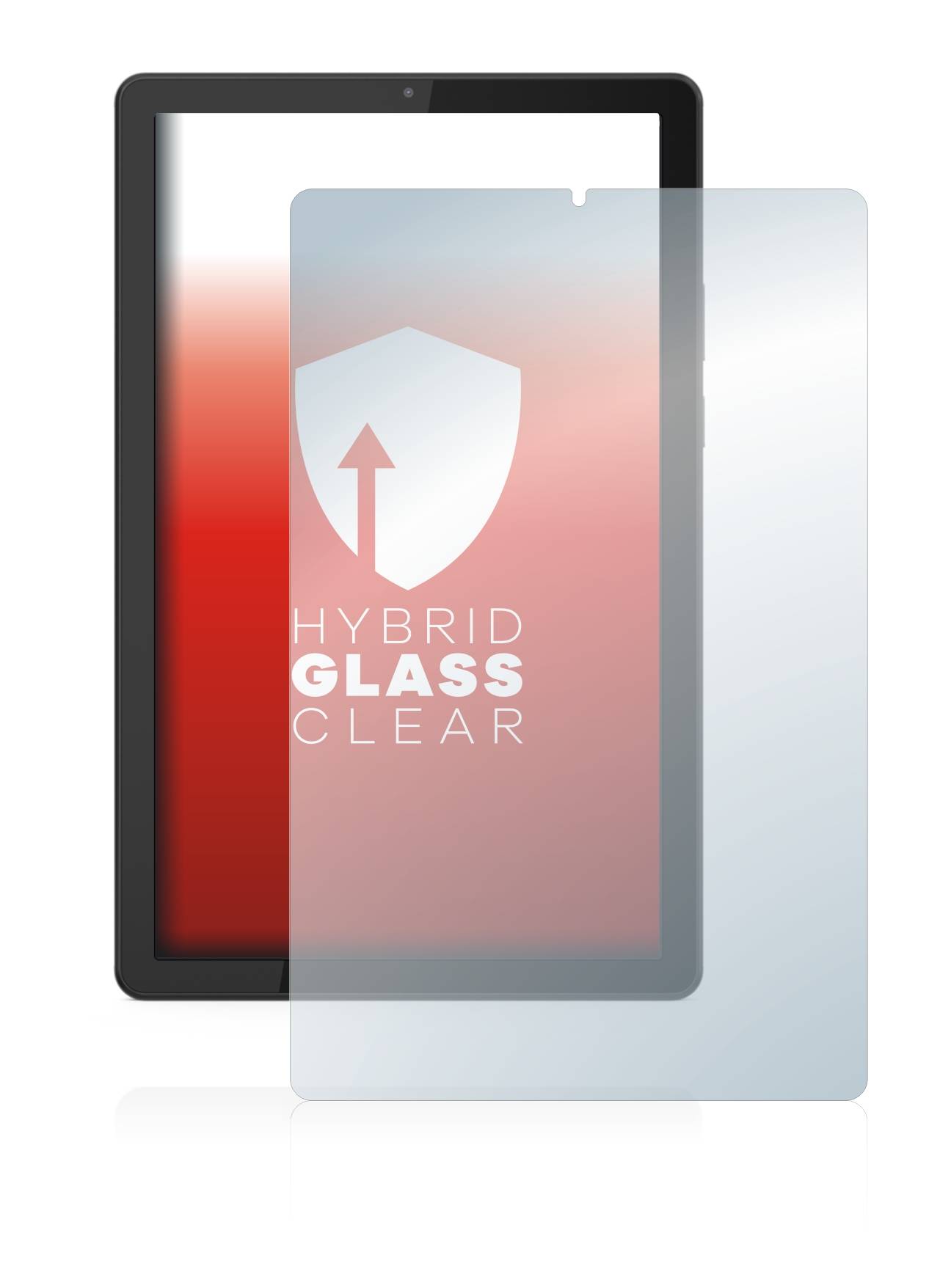 upscreen Hybrid Glass Clear Premium Schutzglas Folie für Lenovo Tab