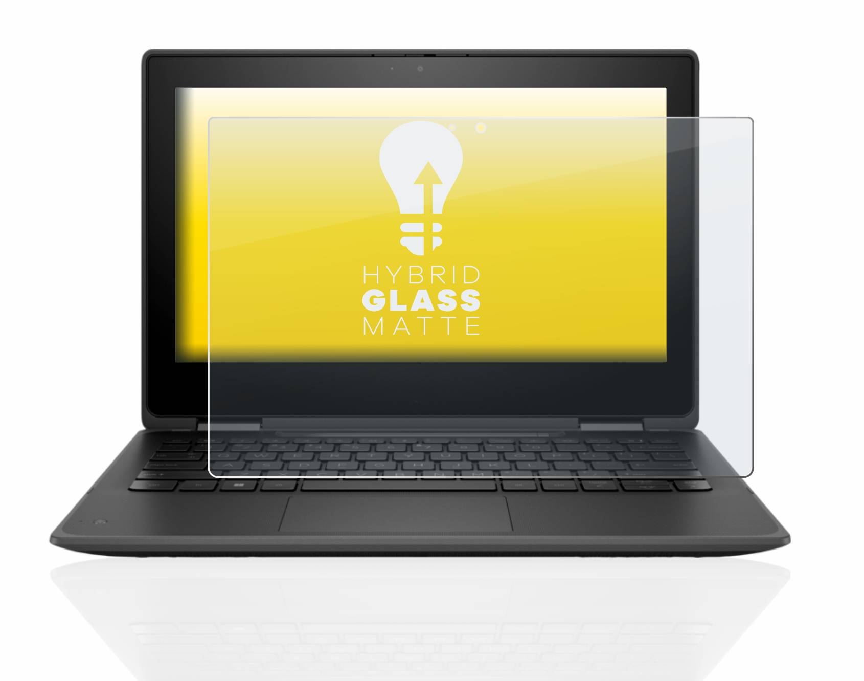upscreen Hybrid Glass Matte Premium Schutzglas Folie für HP Pro X360 Fortis 11