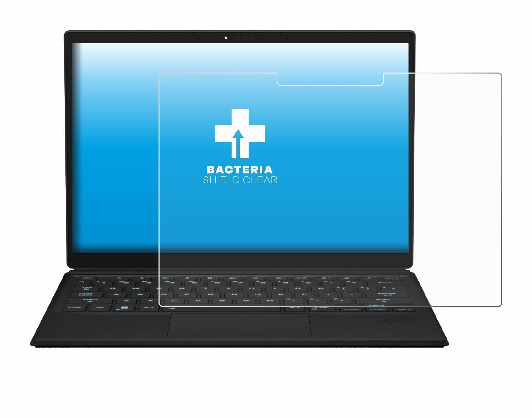 upscreen Bacteria Shield Clear Premium Antibakterielle Displayschutzfolie für Asus ROG Flow