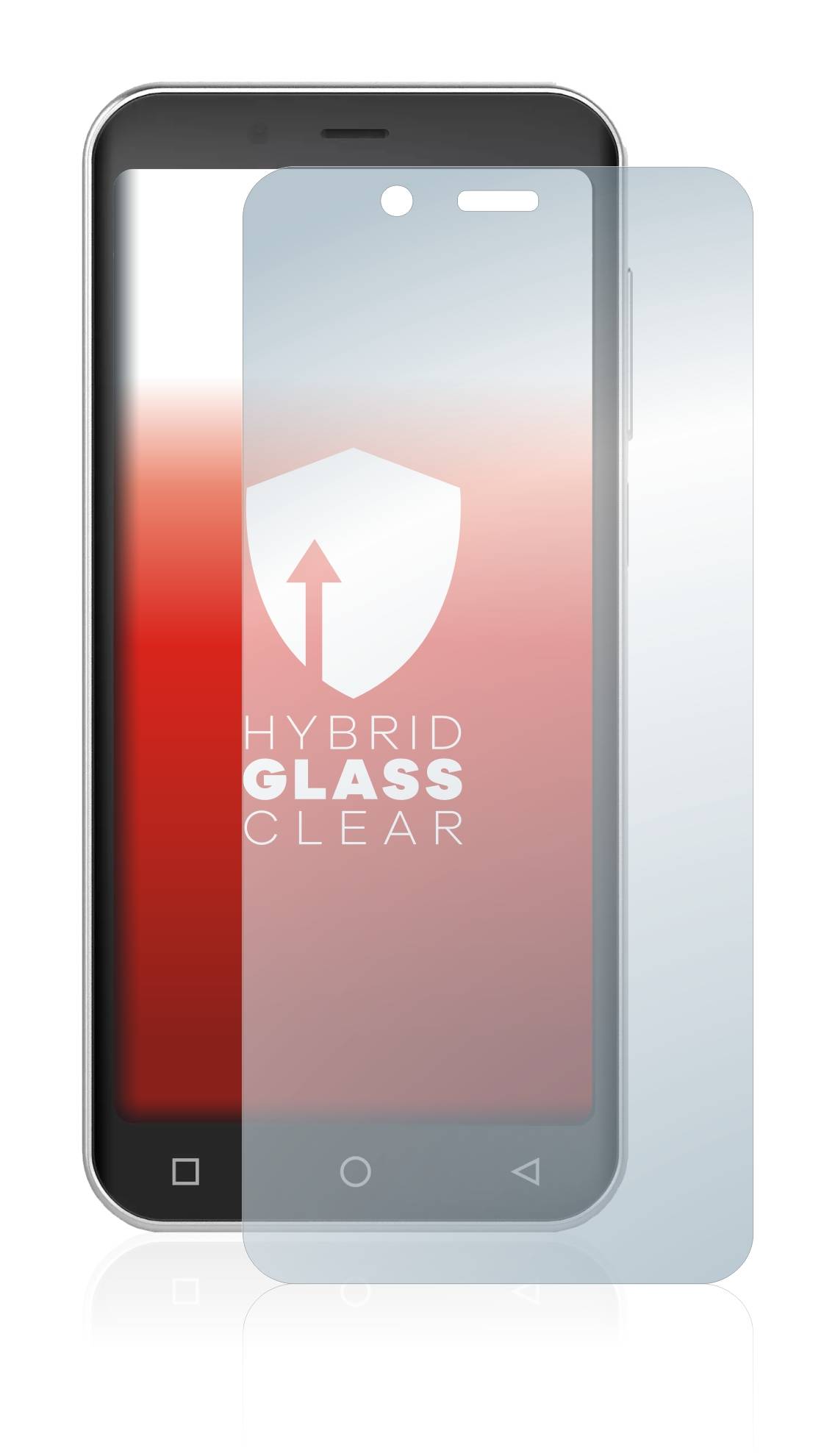 upscreen Flexible Schutz Glas Folie für Peaq PSP400 Schutzglas 9H Hybridglas Klar
