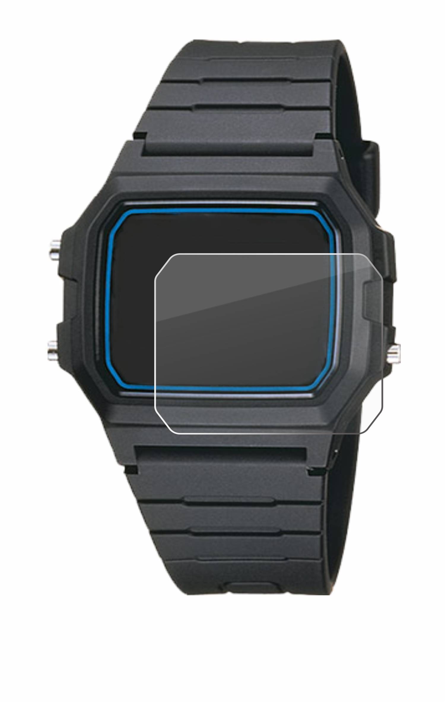 upscreen Hybrid Glass Clear Premium Schutzglas Folie für Casio