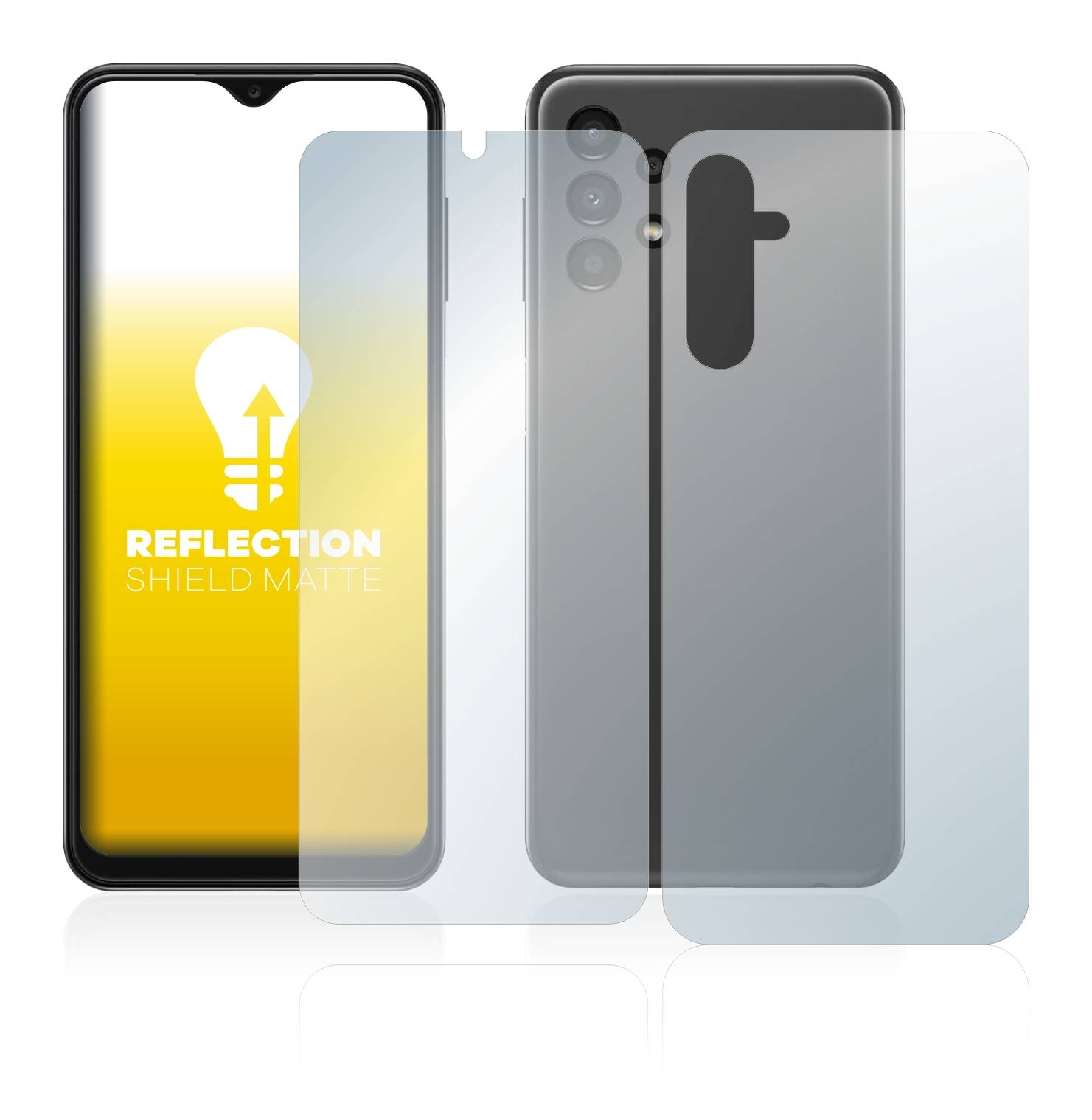 upscreen Schutzfolie für Samsung Galaxy A14 5G (Display+Rückseite) Folie Matt Entspiegelt Anti-Reflex