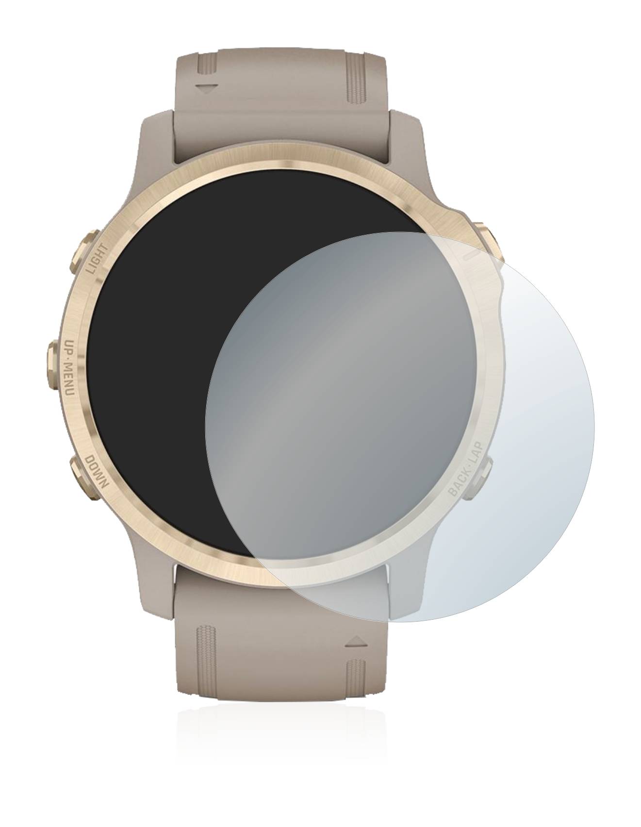 upscreen Flexible Schutz Glas Folie für Garmin Fenix 6S Pro Solar Schutzglas 9H Hybridglas Klar