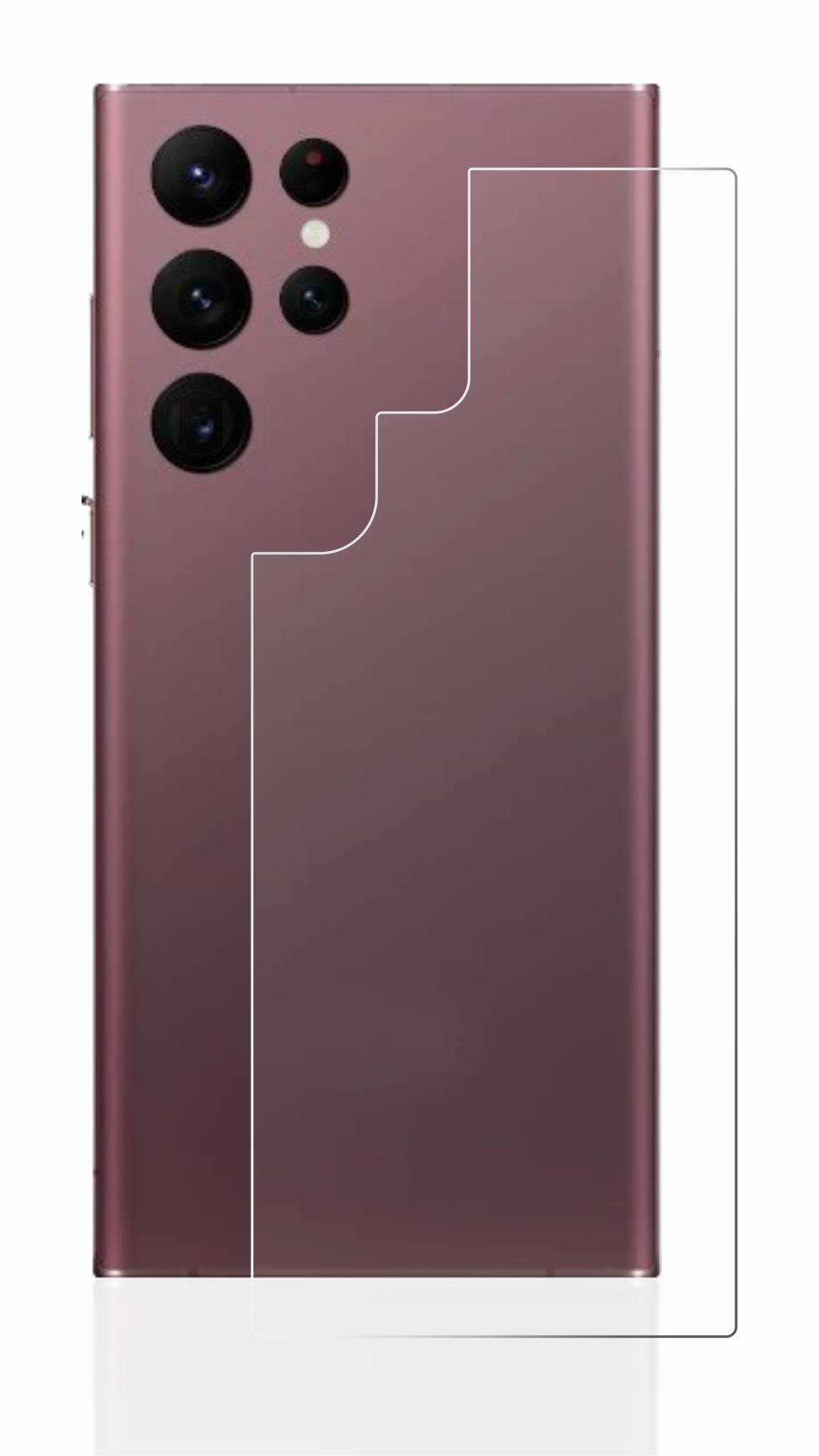 upscreen Schutzfolie für Samsung Galaxy S22 Ultra 5G Enterprise Edition (Rückseite) Kratzschutz Anti-Fingerprint Klar