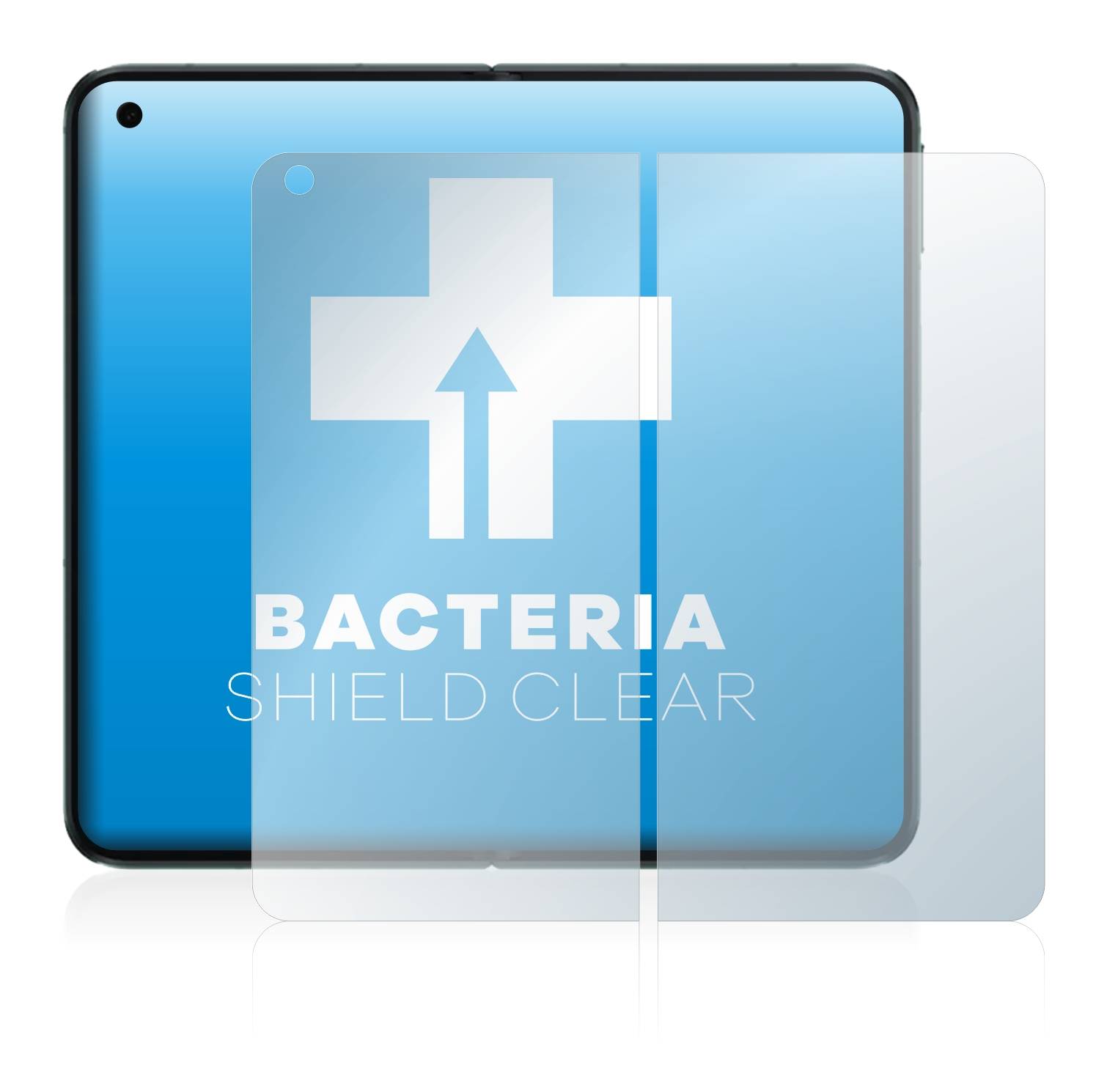 upscreen Schutzfolie für Oppo Find N2 (Inneres Display) Antibakterielle Folie Klar Anti-Kratzer