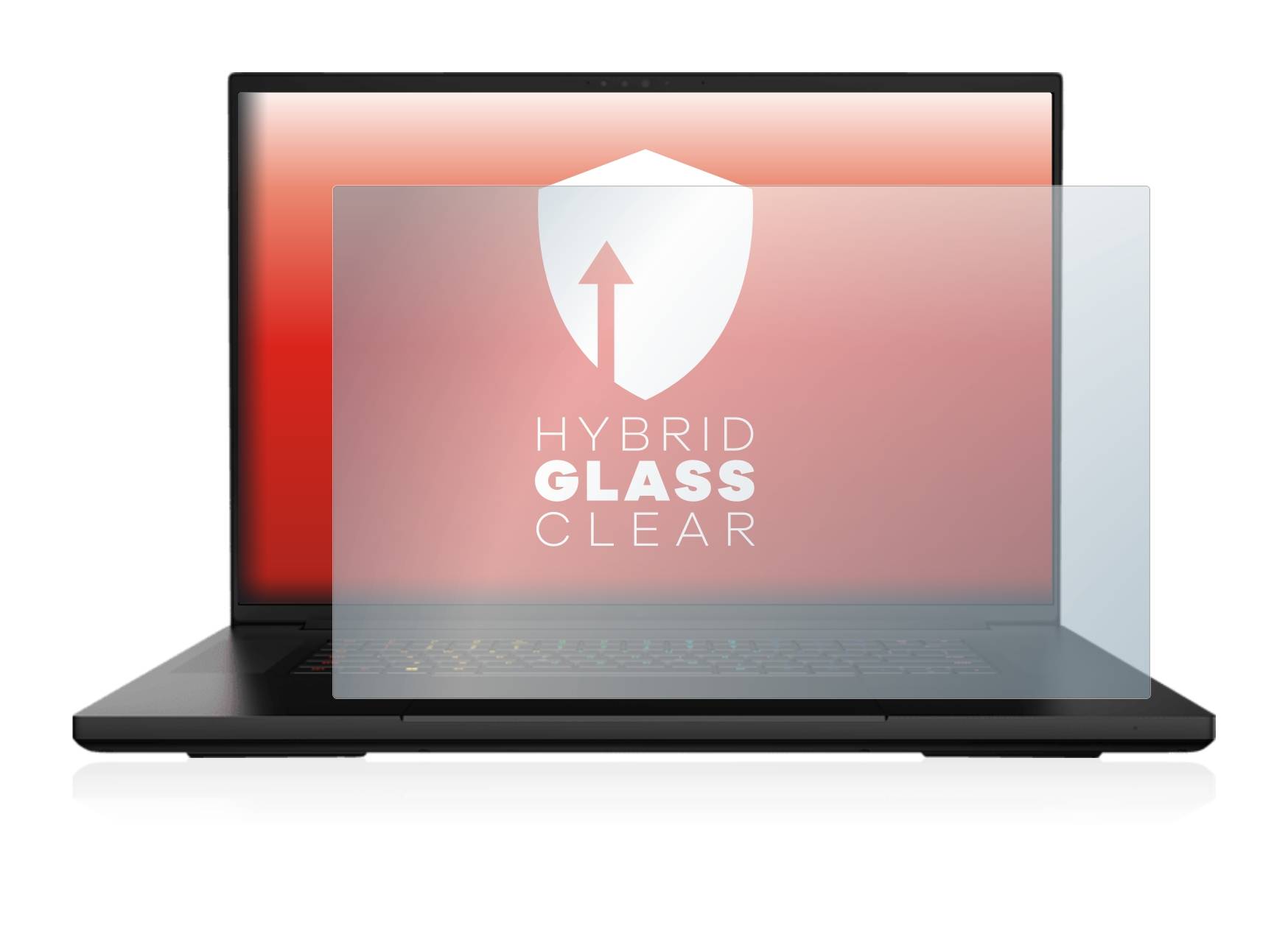 upscreen Hybrid Glass Clear Premium Schutzglas Folie für Razer Blade 18