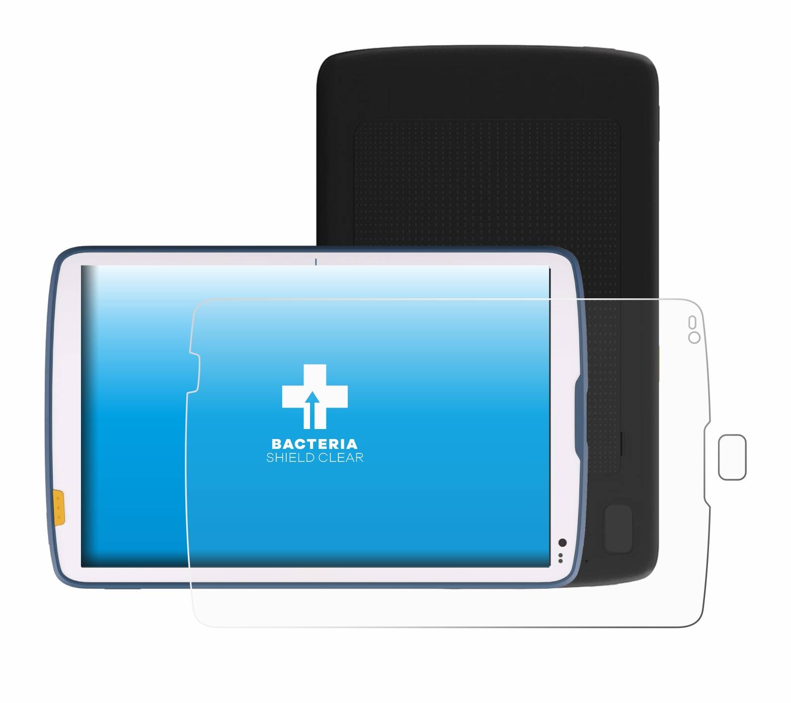 upscreen Bacteria Shield Clear Premium Antibakterielle Displayschutzfolie für Zebra ET45