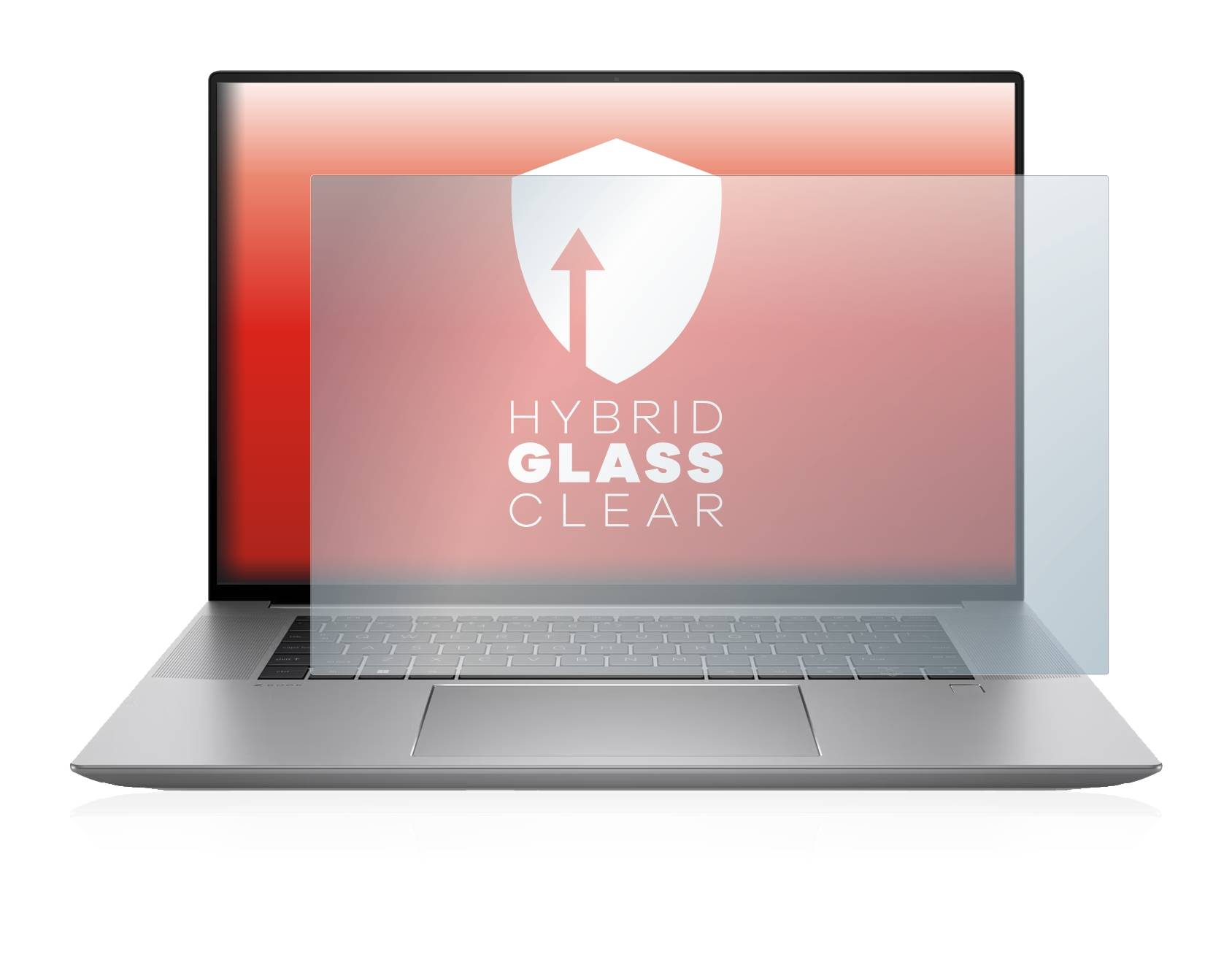 upscreen Hybrid Glass Clear Premium Schutzglas Folie für HP Zbook Studio 16