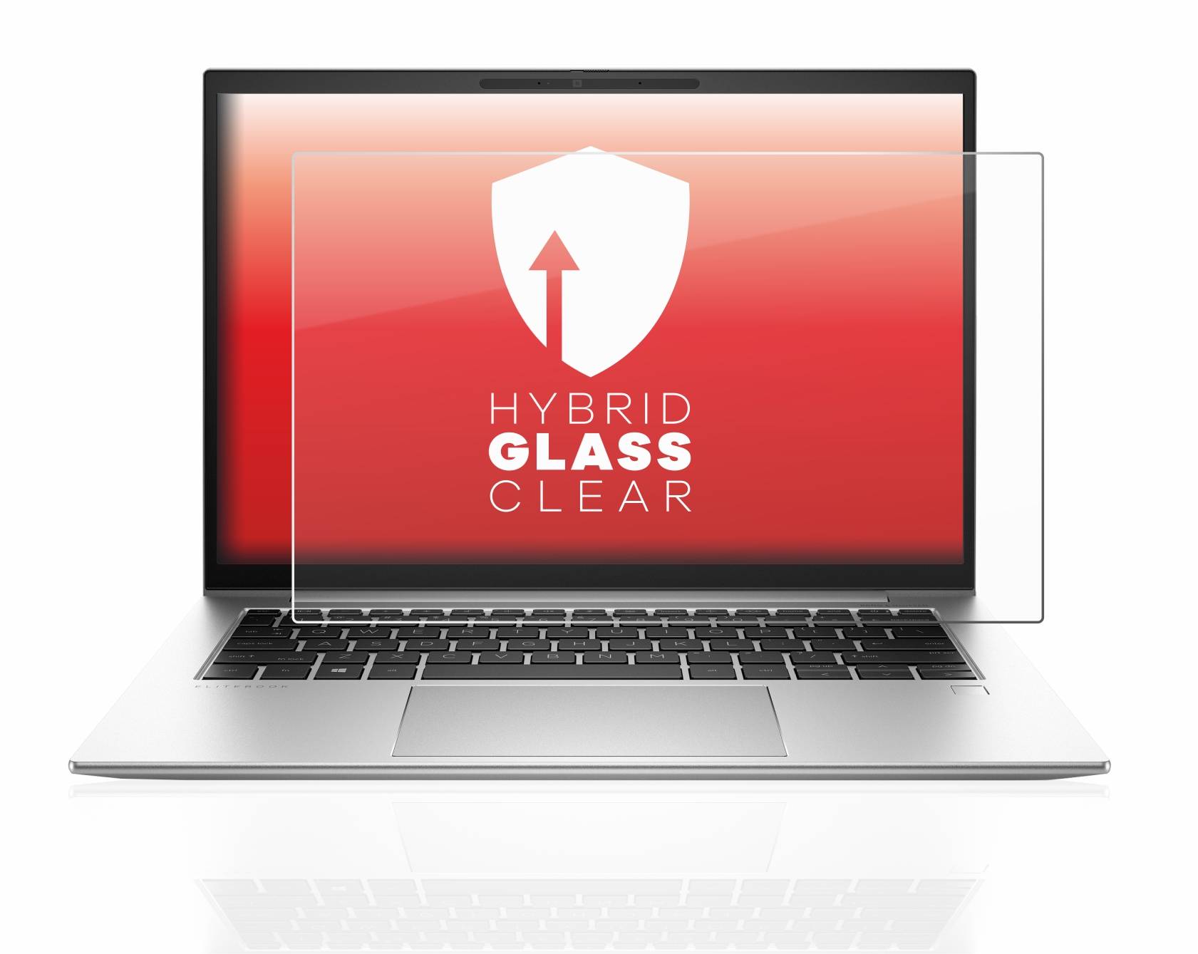 upscreen Hybrid Glass Clear Premium Schutzglas Folie für HP EliteBook 845