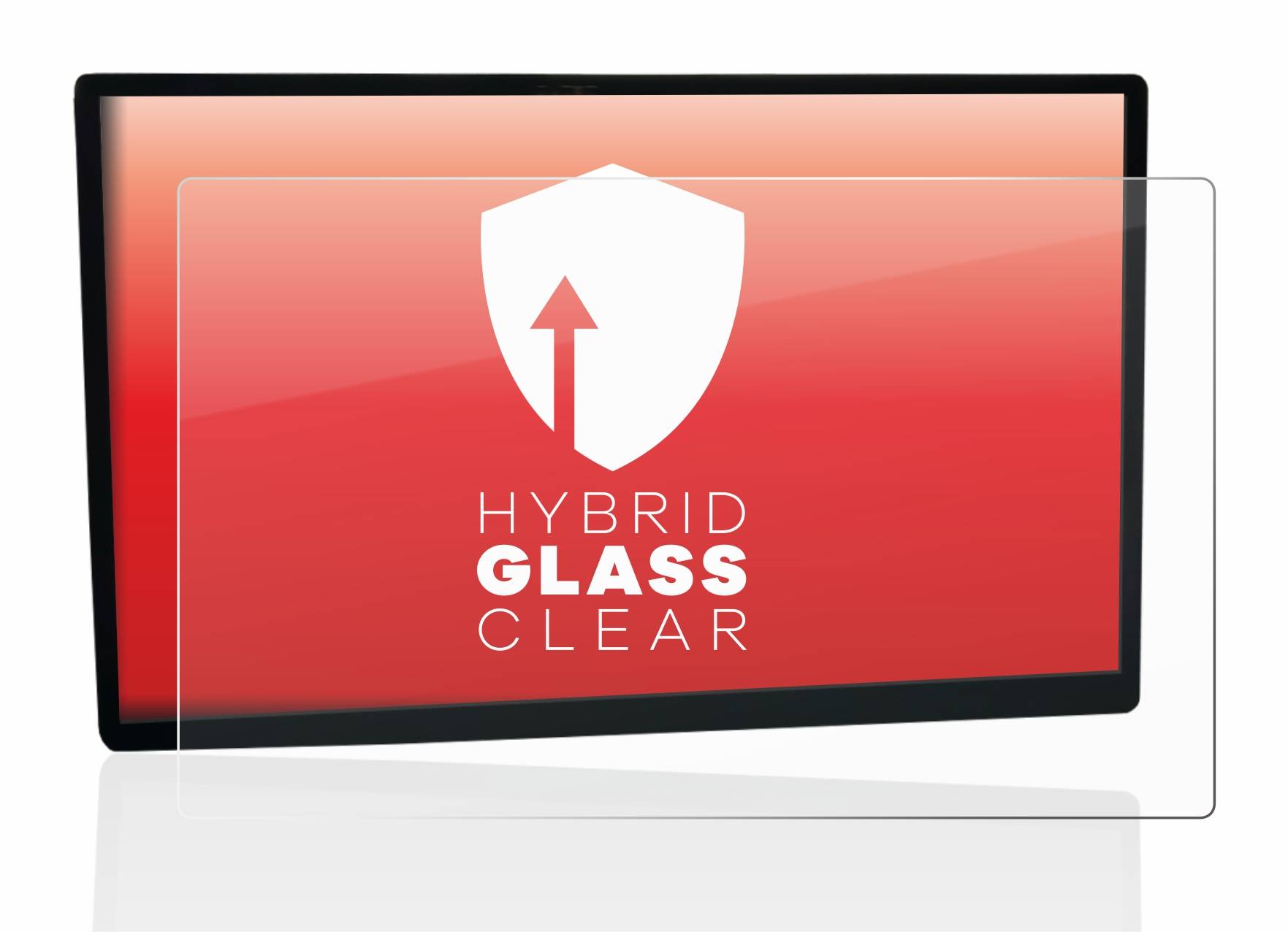 upscreen Hybrid Glass Clear Premium Schutzglas Folie für Tesla Model S Plaid 17