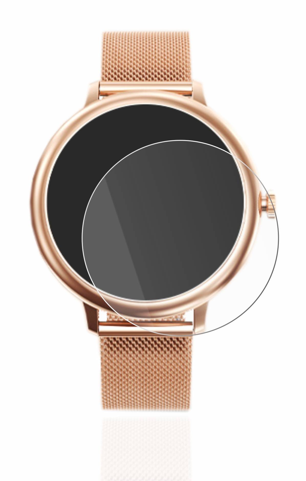 upscreen Hybrid Glass Clear Premium Schutzglas Folie für Naixues Women's Smartwatch