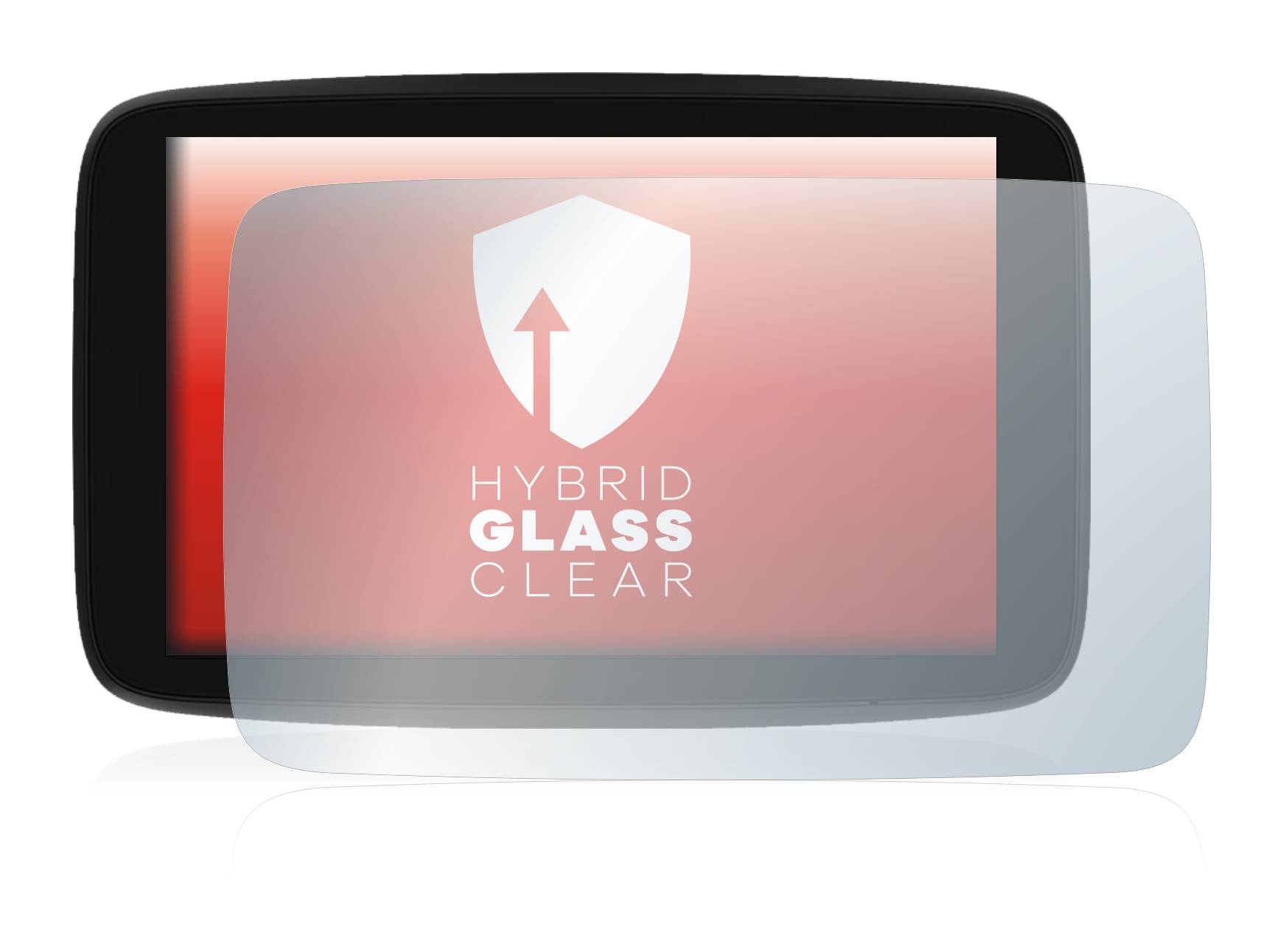upscreen Hybrid Glass Clear Premium Schutzglas Folie für TomTom GO Expert