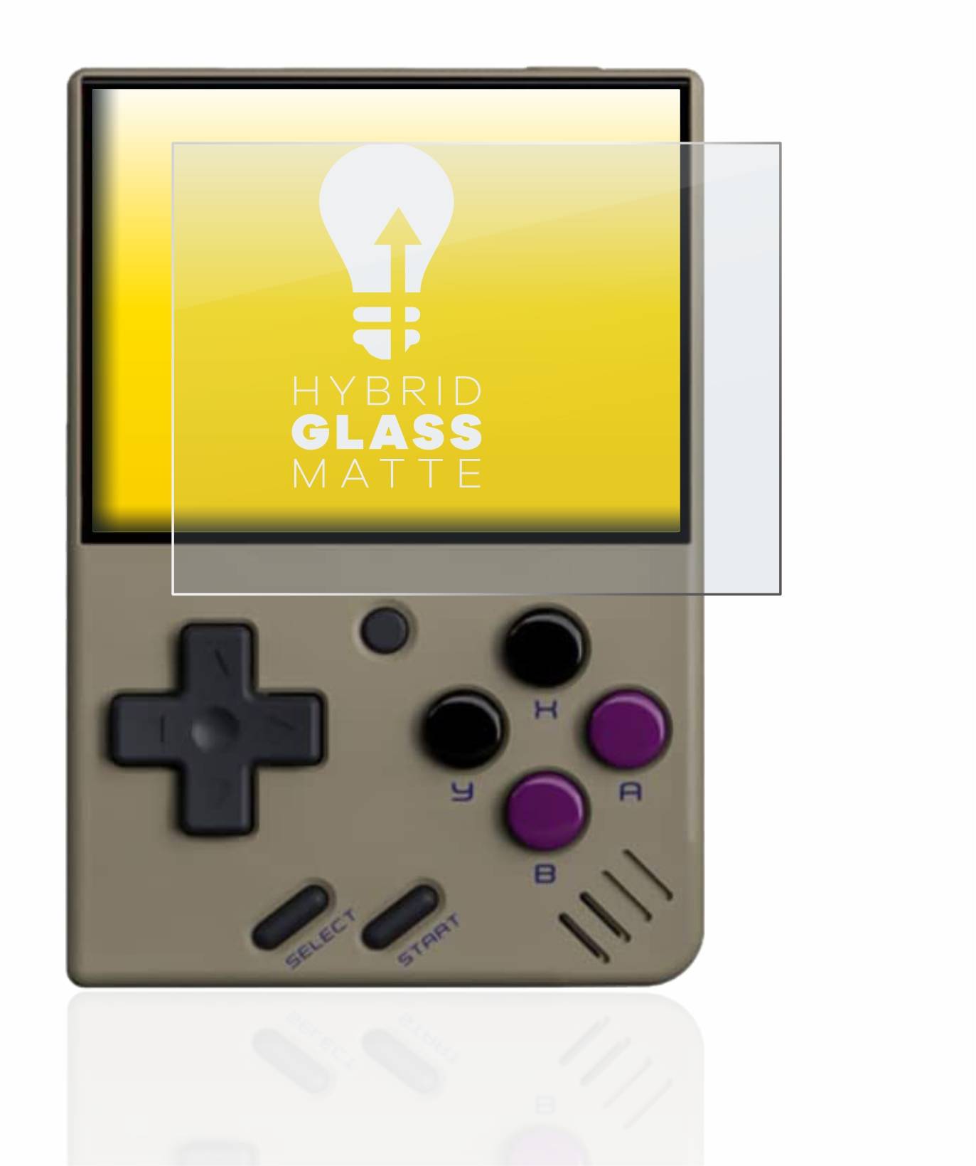 upscreen Flexible Schutz Glas Folie für Miyoo Mini V2 Schutzglas 9H Hybridglas Matt Entspiegelt