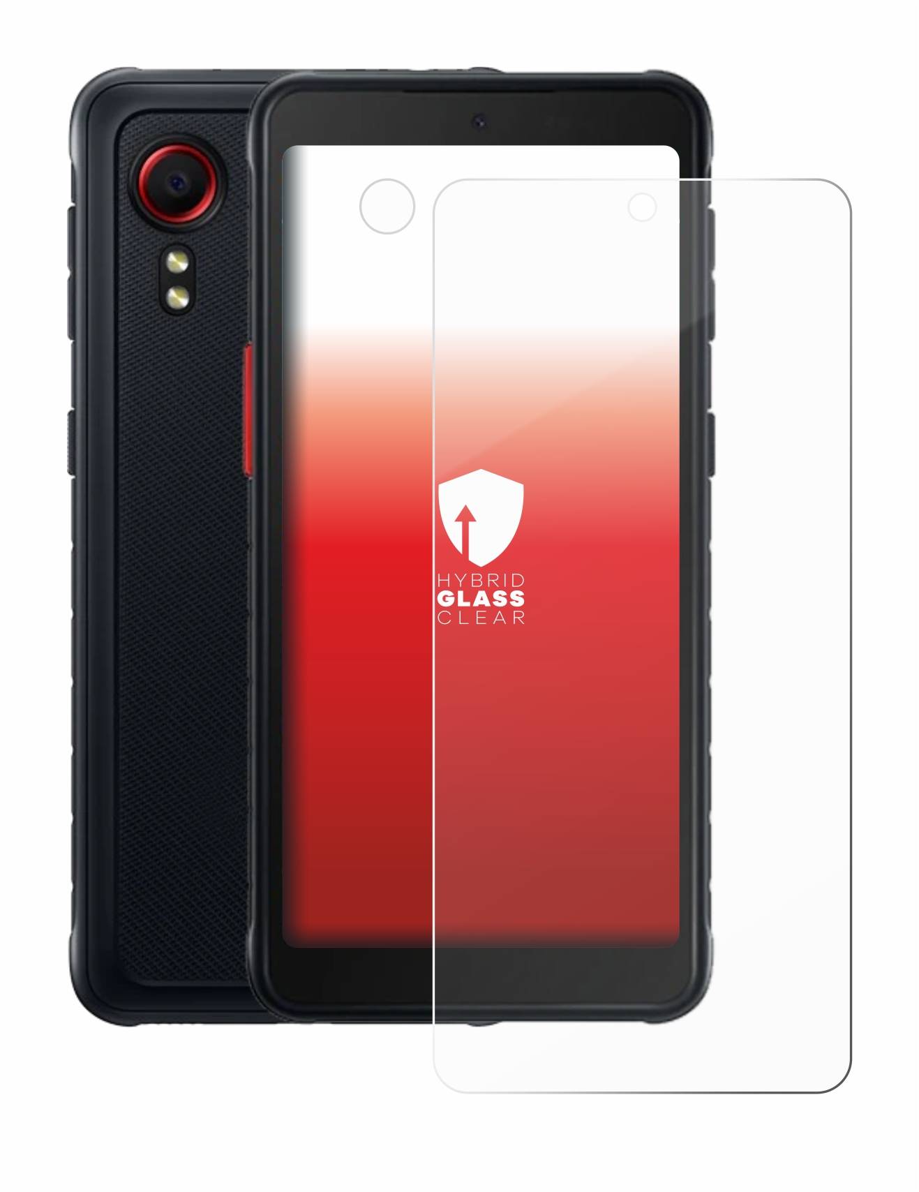 upscreen Flexible Schutz Glas Folie für Samsung Galaxy XCover 5 Enterprise Edition (Display+Kamera) Schutzglas 9H