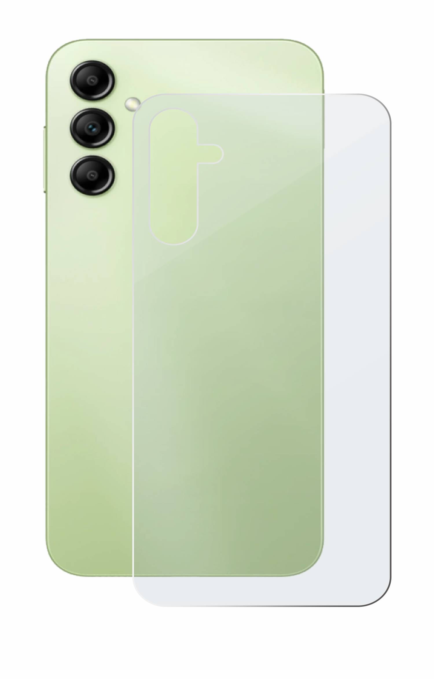 BROTECT AirGlass Flexible Schutz Glas Folie für Samsung Galaxy A14 4G (Rückseite) Matt Entspiegelt