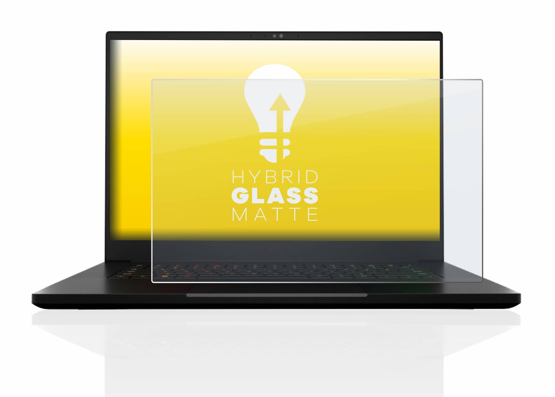 upscreen Hybrid Glass Matte Premium Schutzglas Folie für Razer Blade 15