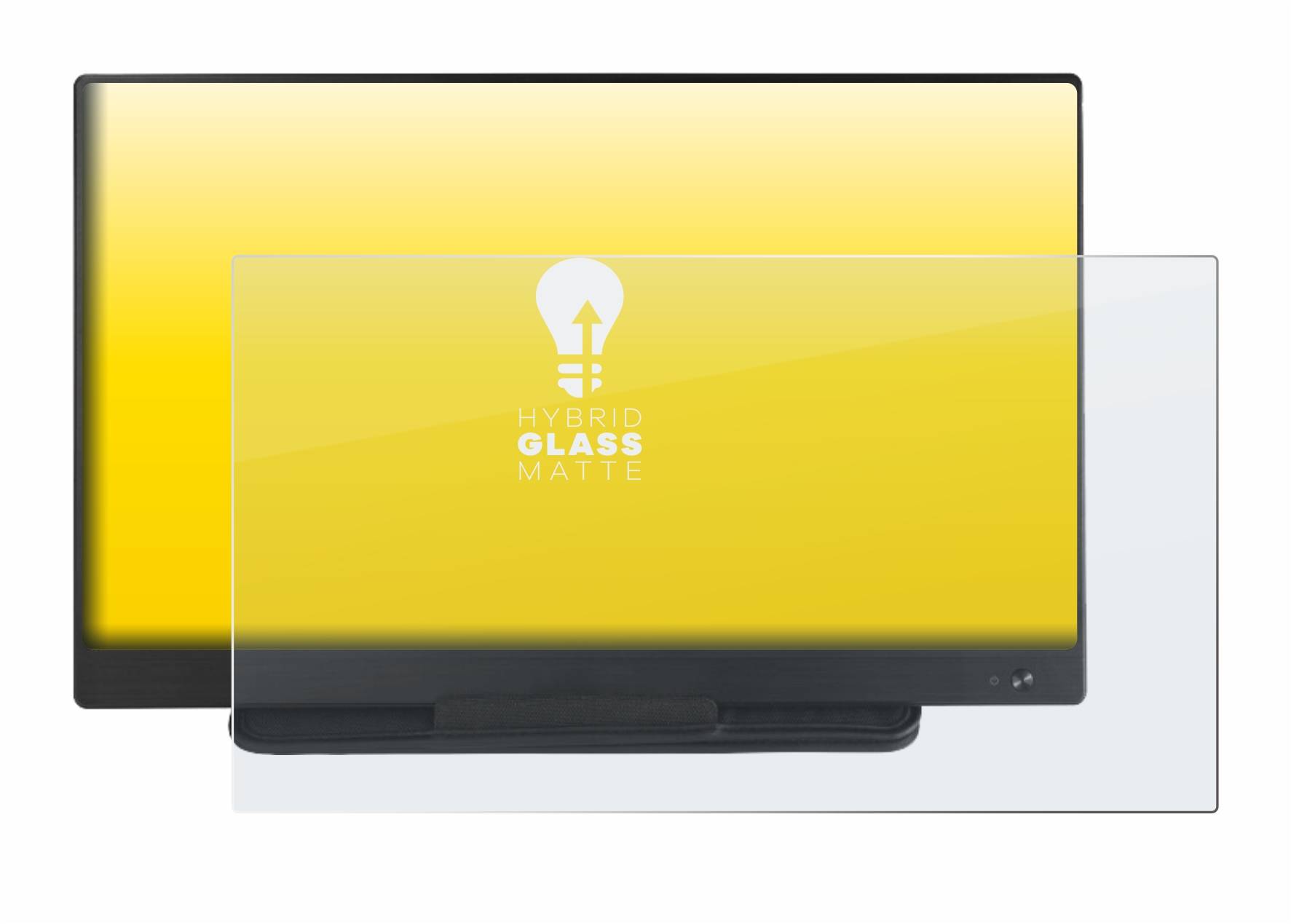 upscreen Hybrid Glass Matte Premium Schutzglas Folie für Asus ZenScreen