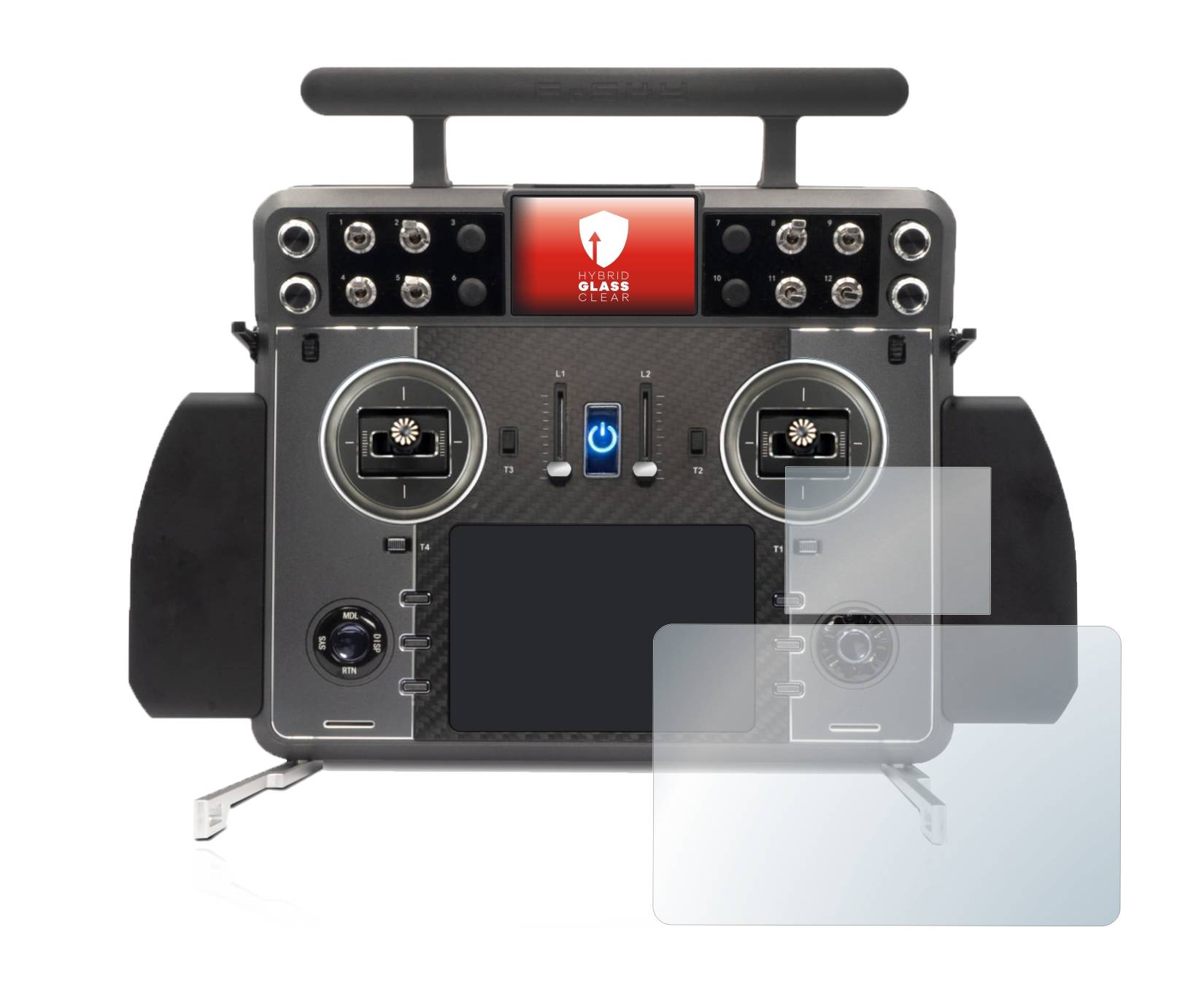 upscreen Flexible Schutz Glas Folie für FrSky Tandem XE 2 Schutzglas 9H Hybridglas Klar