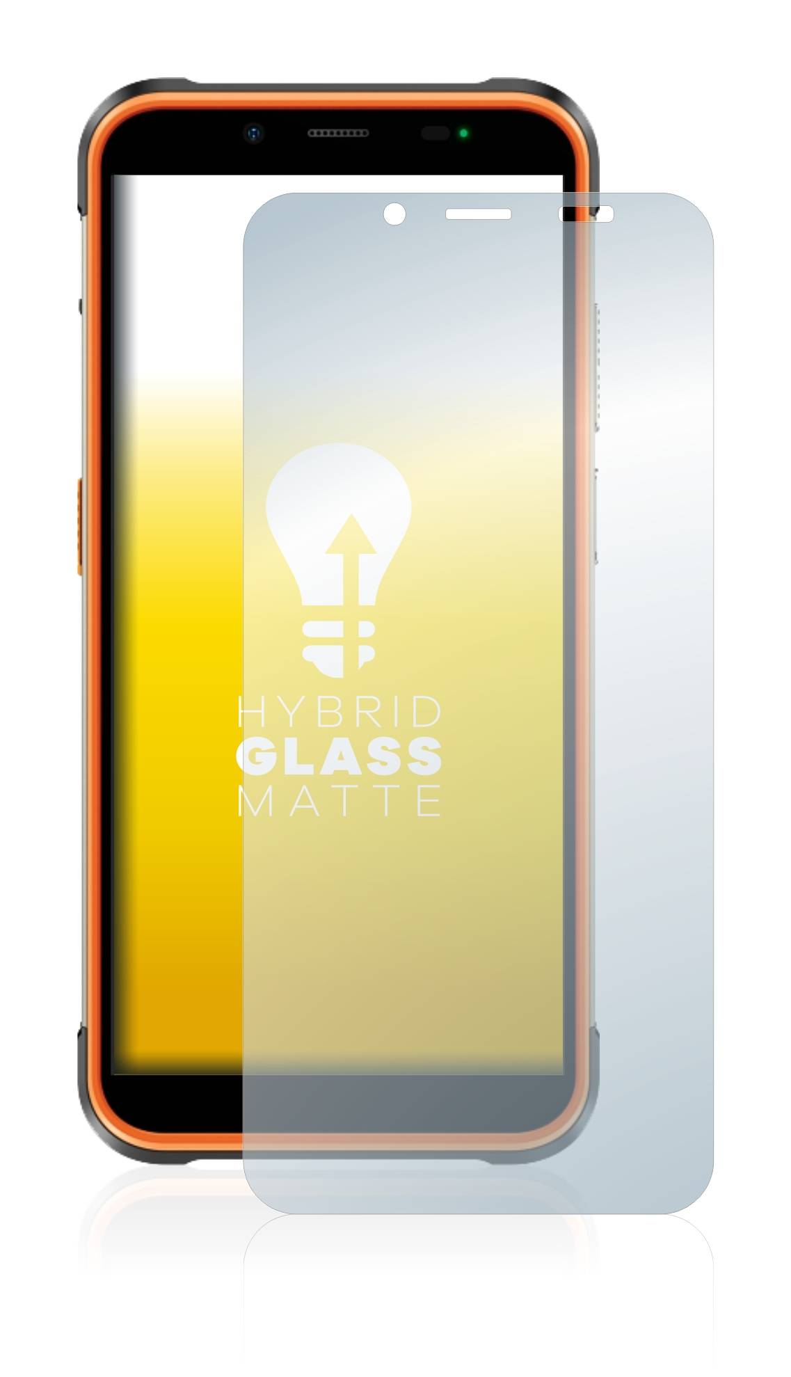 upscreen Flexible Panzerglasfolie für Ulefone Power Armor 16 Pro Schutzglas 9H Hybridglas Matt Entspiegelt