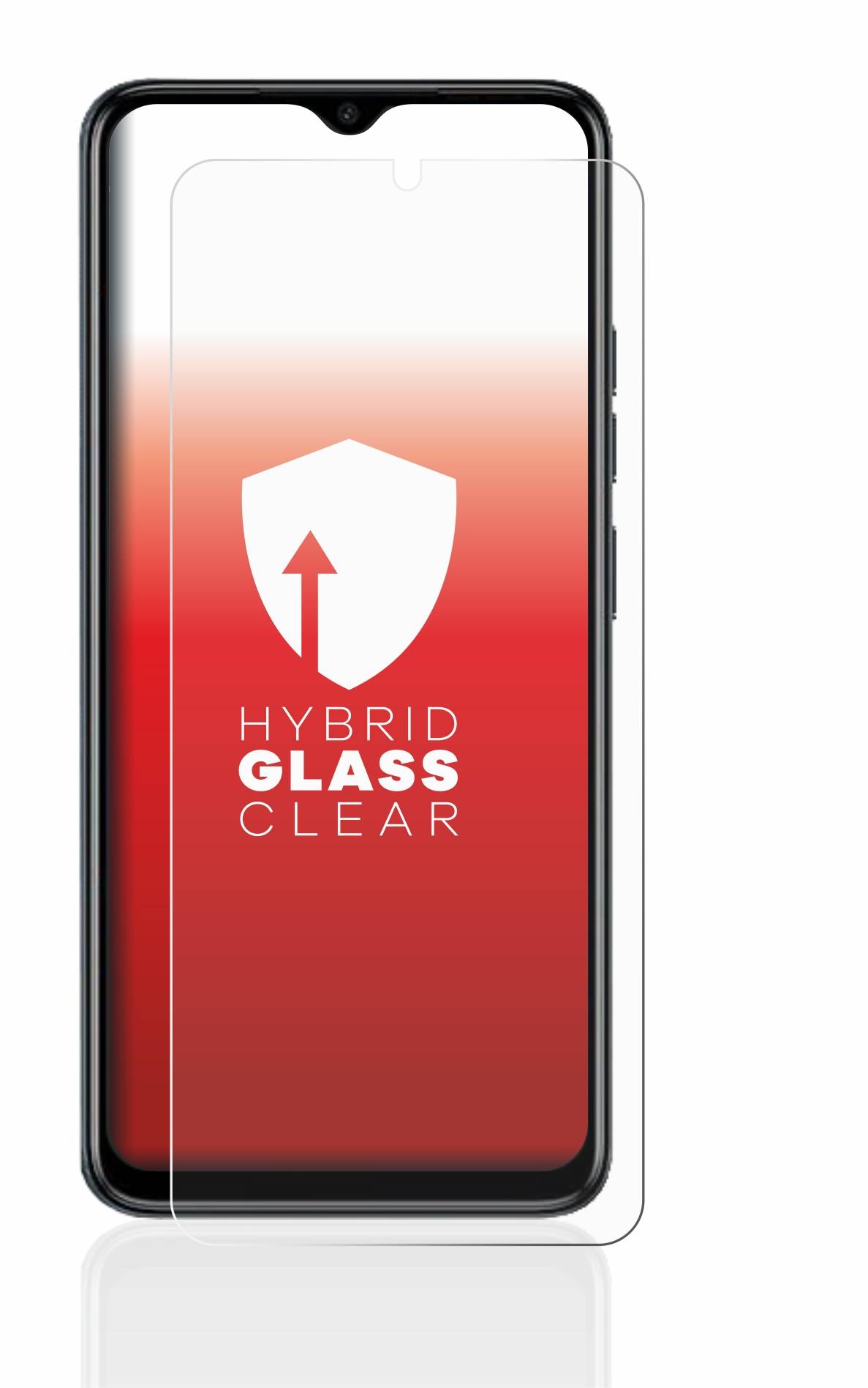 upscreen Flexible Schutz Glas Folie für Tecno Pop 7 Pro Schutzglas 9H Hybridglas Klar