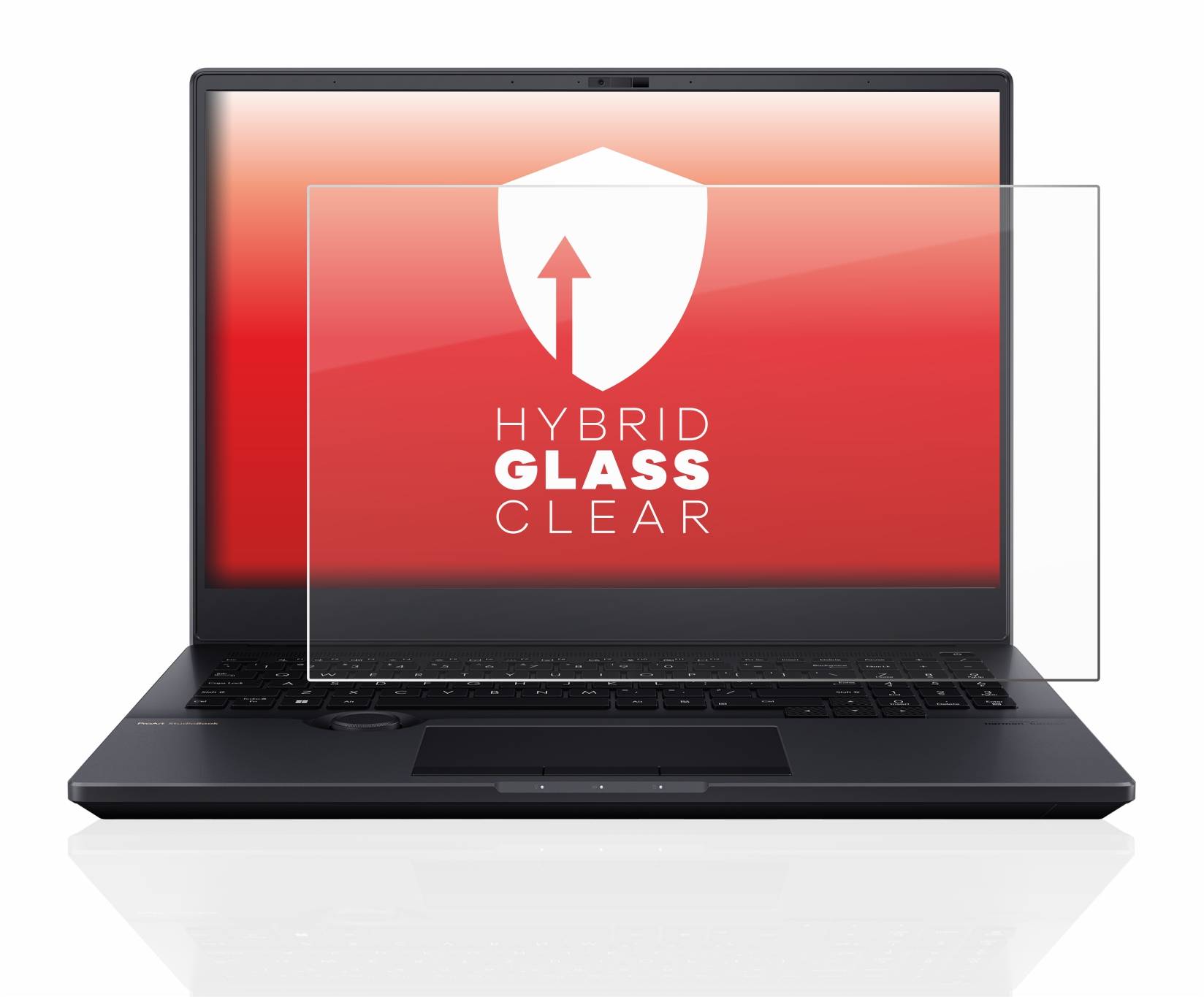 upscreen Hybrid Glass Clear Premium Schutzglas Folie für Asus ProArt StudioBook 16