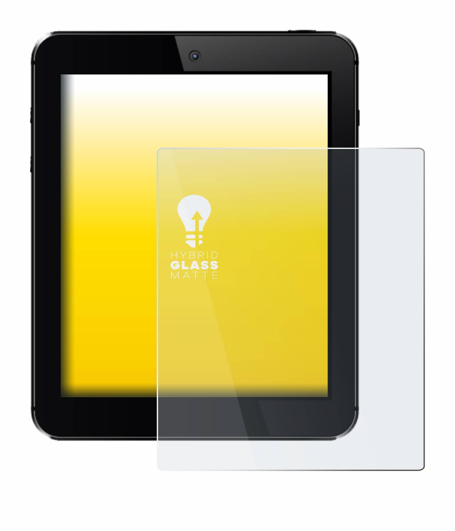 upscreen Hybrid Glass Matte Premium Schutzglas Folie für Tablets mit 7 Zoll Displays [154.8