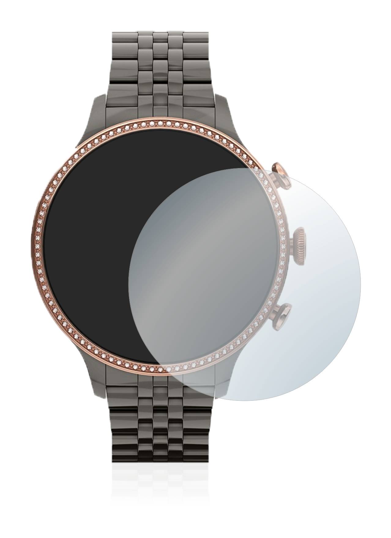 upscreen Hybrid Glass Matte Premium Schutzglas Folie für Fossil Gen 6