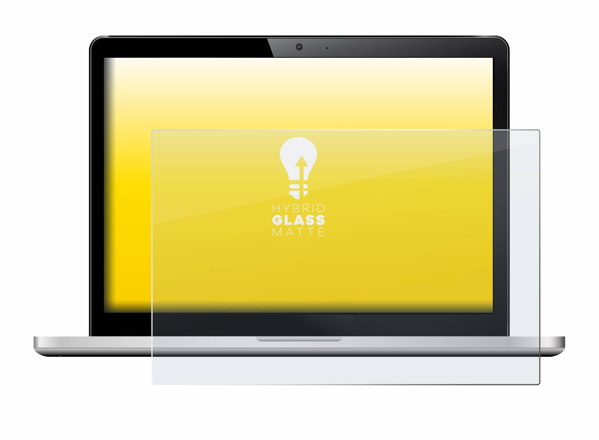 upscreen Hybrid Glass Matte Premium Schutzglas Folie für Notebooks mit 15 Zoll Displays [305