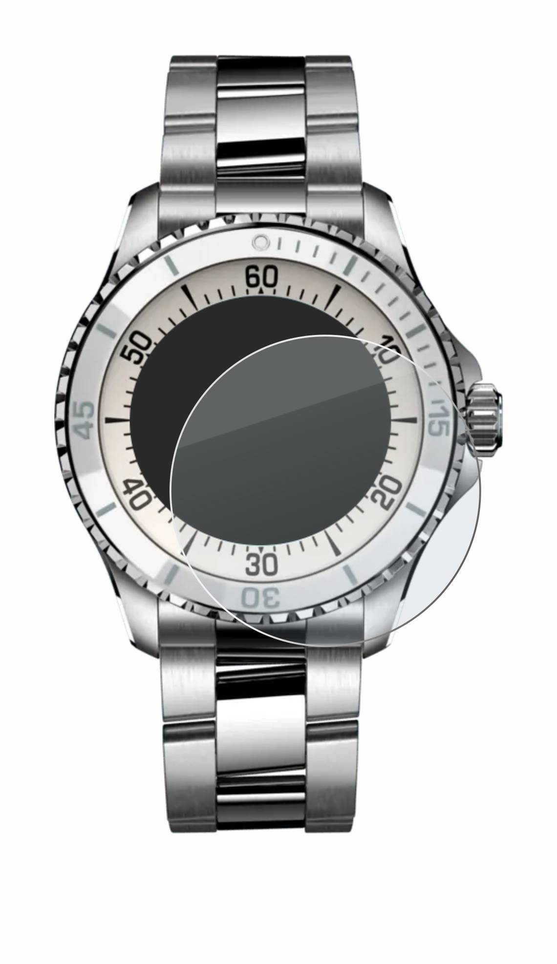 upscreen Hybrid Glass Matte Premium Schutzglas Folie für Breitling Superocean Automatic