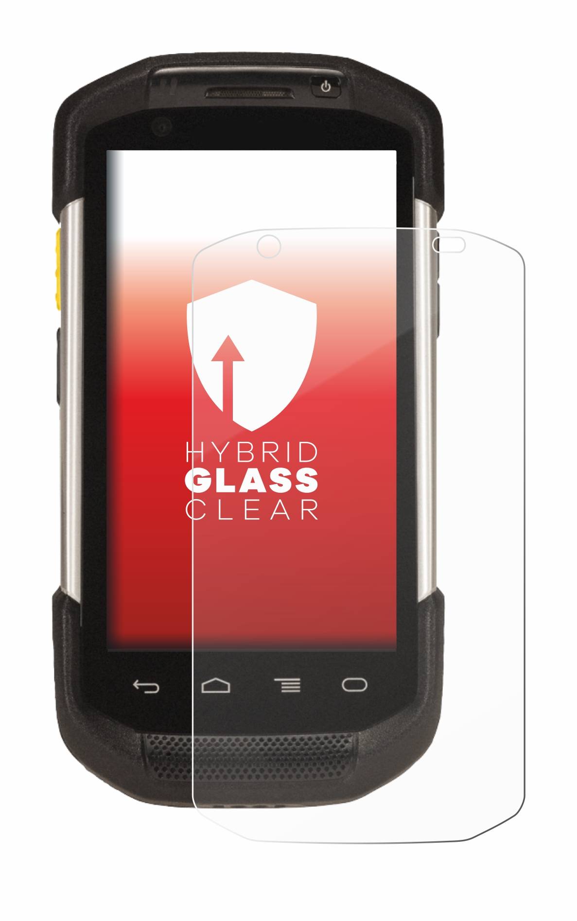 upscreen Hybrid Glass Clear Premium Schutzglas Folie für Zebra TC77/