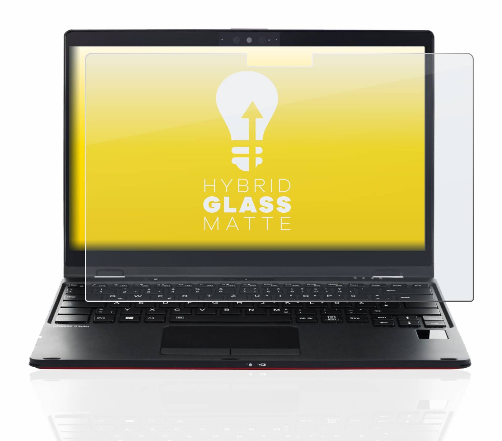 upscreen Hybrid Glass Matte Premium Schutzglas Folie für Fujitsu Lifebook