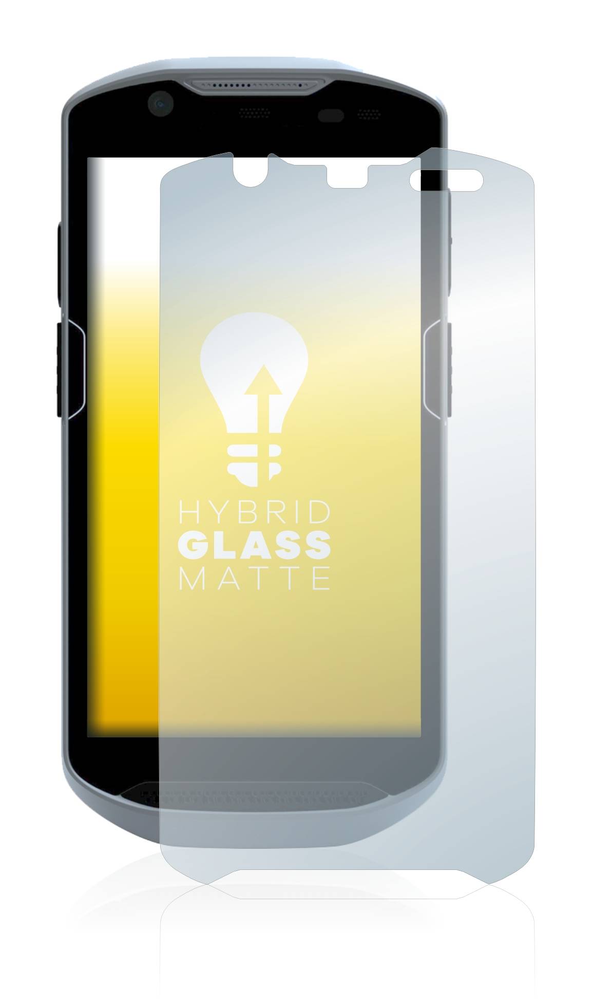upscreen Hybrid Glass Matte Premium Schutzglas Folie für Zebra