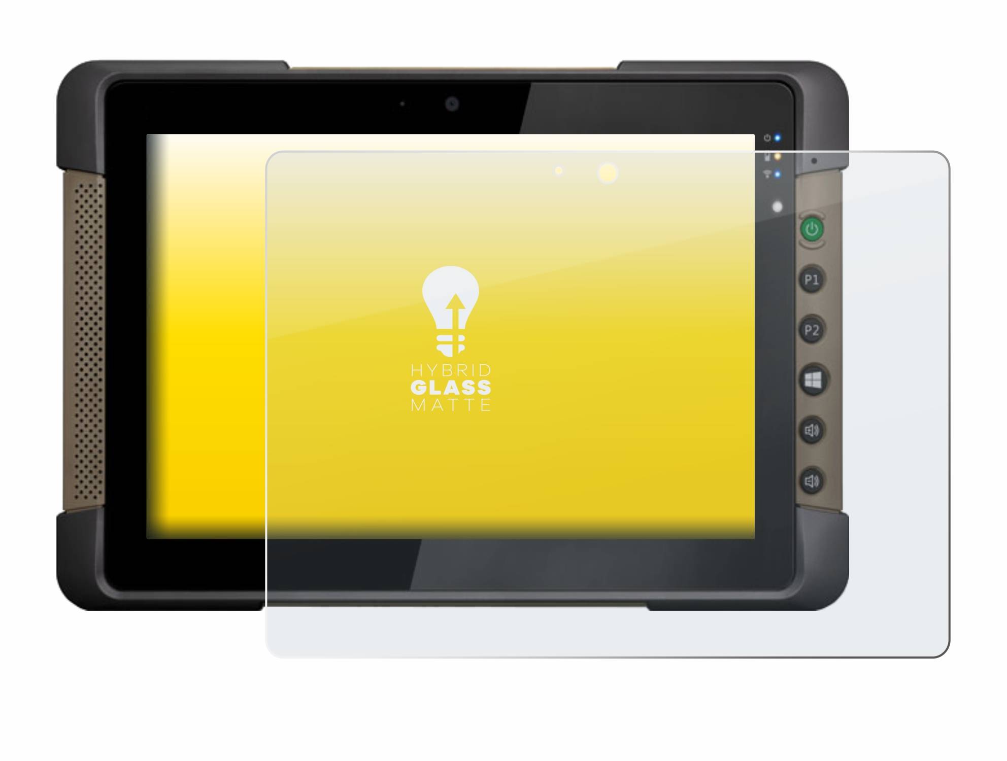 upscreen Hybrid Glass Matte Premium Schutzglas Folie für Getac