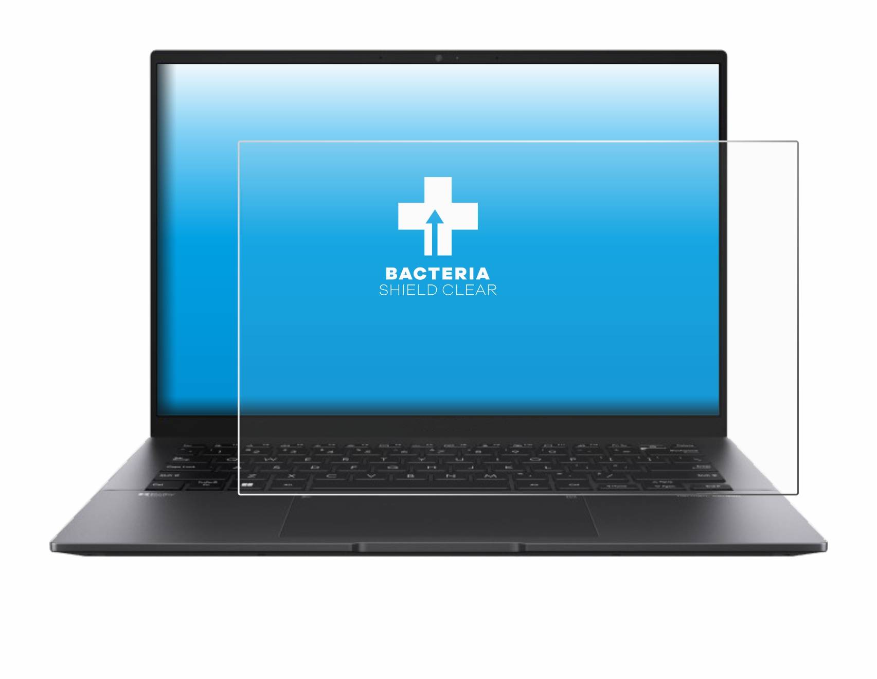 upscreen Bacteria Shield Clear Premium Antibakterielle Displayschutzfolie für Asus ZenBook