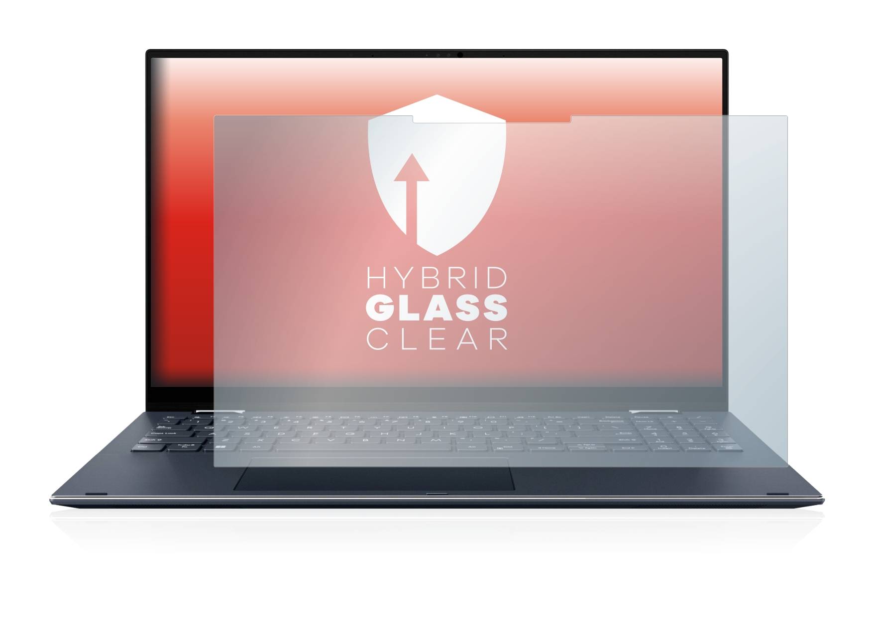 upscreen Hybrid Glass Clear Premium Schutzglas Folie für Asus ZenBook Pro 15 Flip