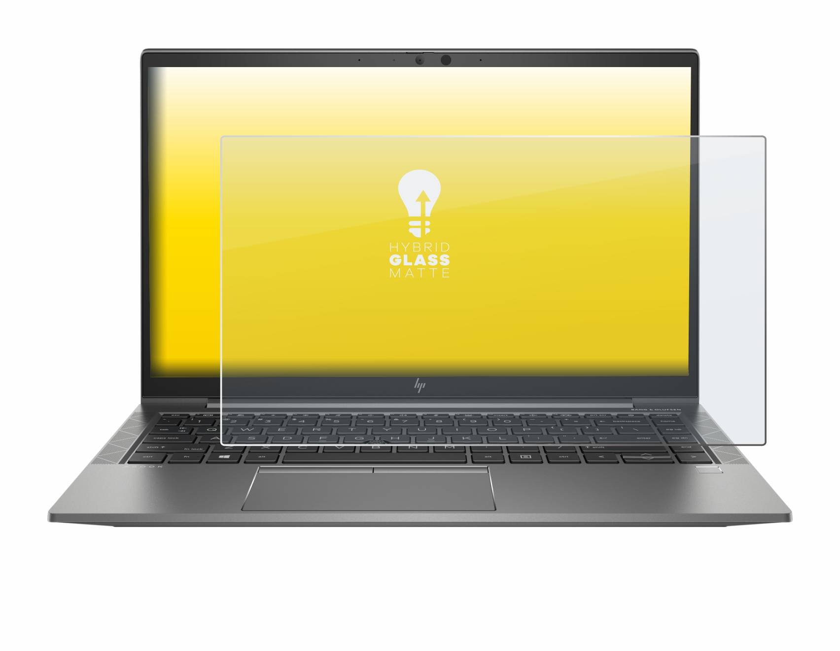 upscreen Hybrid Glass Matte Premium Schutzglas Folie für HP ZBook Firefly 14