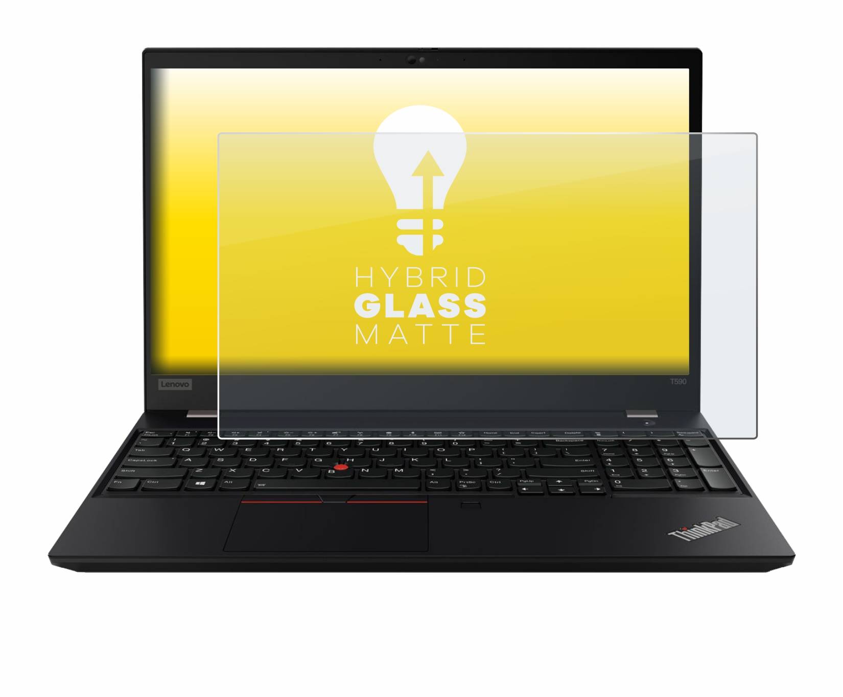 upscreen Hybrid Glass Matte Premium Schutzglas Folie für Lenovo ThinkPad