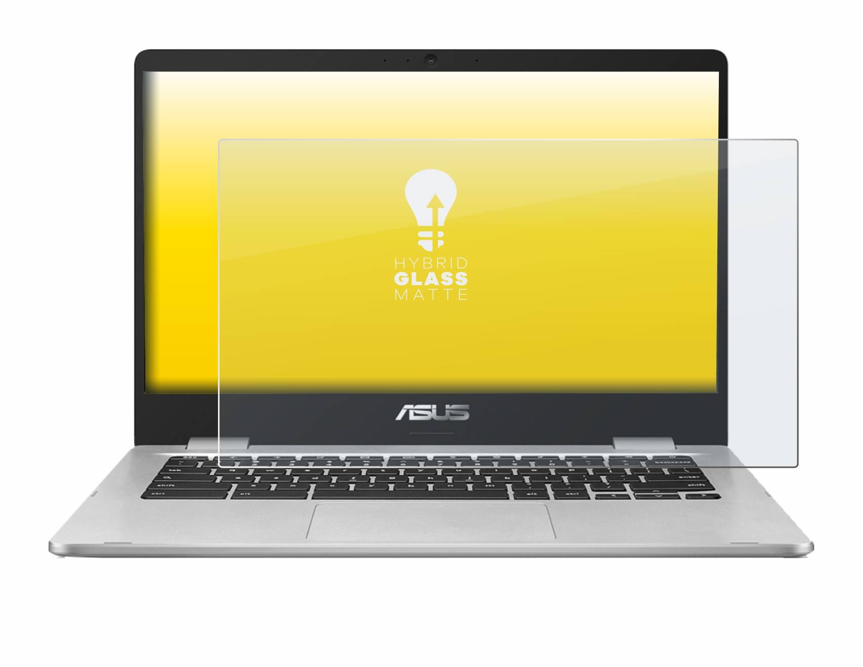 upscreen Hybrid Glass Matte Premium Schutzglas Folie für Asus Chromebook