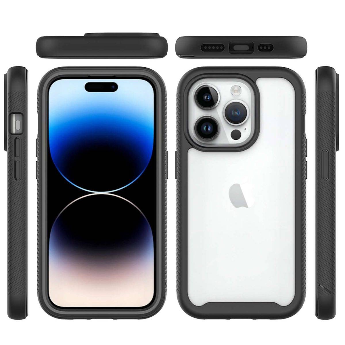 Für Apple iPhone 15 Pro Max robuste TPU / PC verstärkte Ränder Hülle