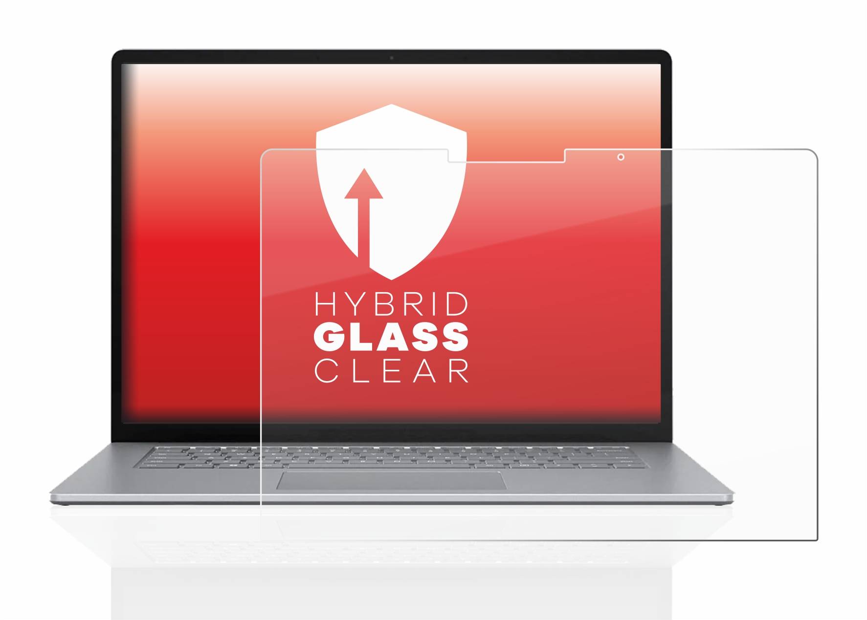 upscreen Hybrid Glass Clear Premium Schutzglas Folie für Microsoft Surface Laptop 5