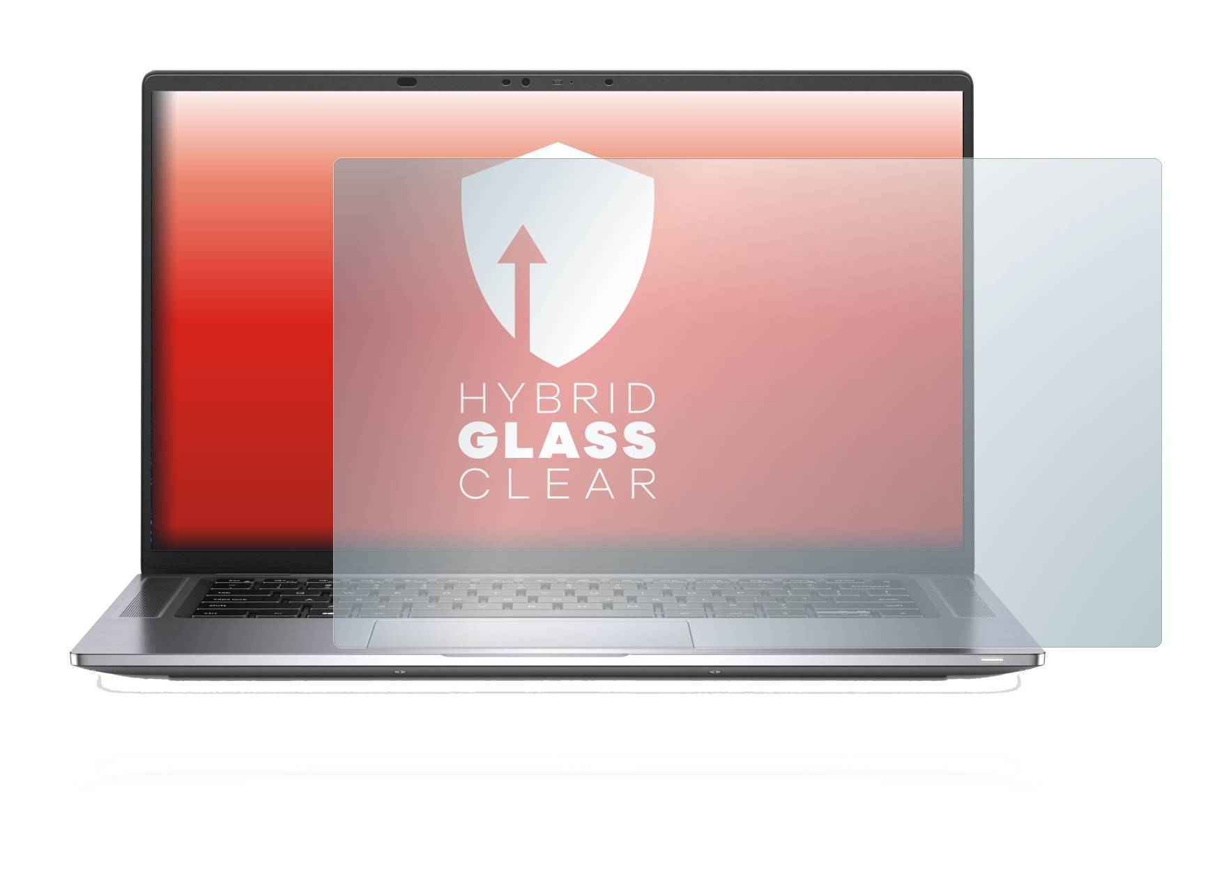 upscreen Hybrid Glass Clear Premium Schutzglas Folie für Dell Latitude 9520
