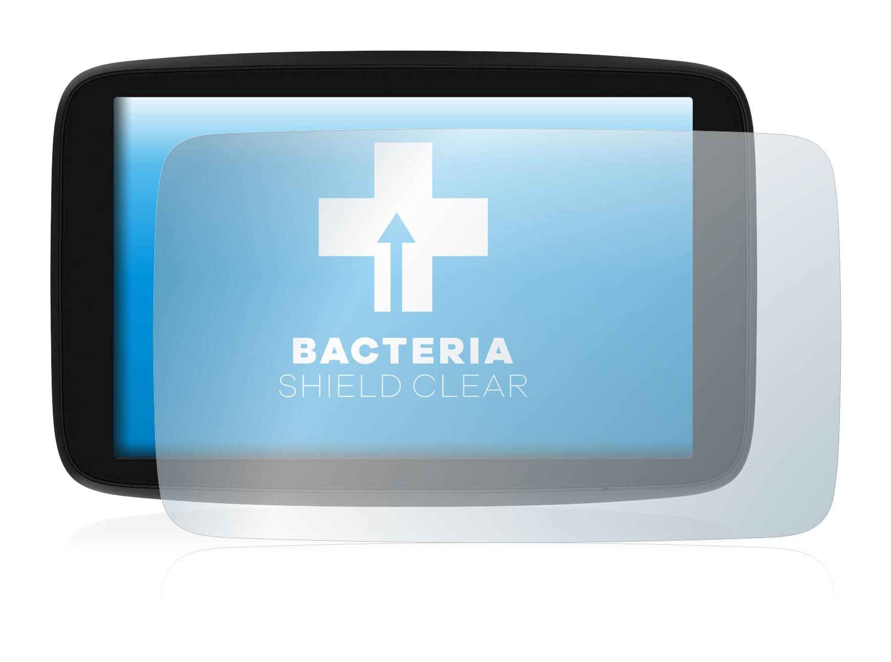 upscreen Bacteria Shield Clear Premium Antibakterielle Displayschutzfolie für TomTom GO