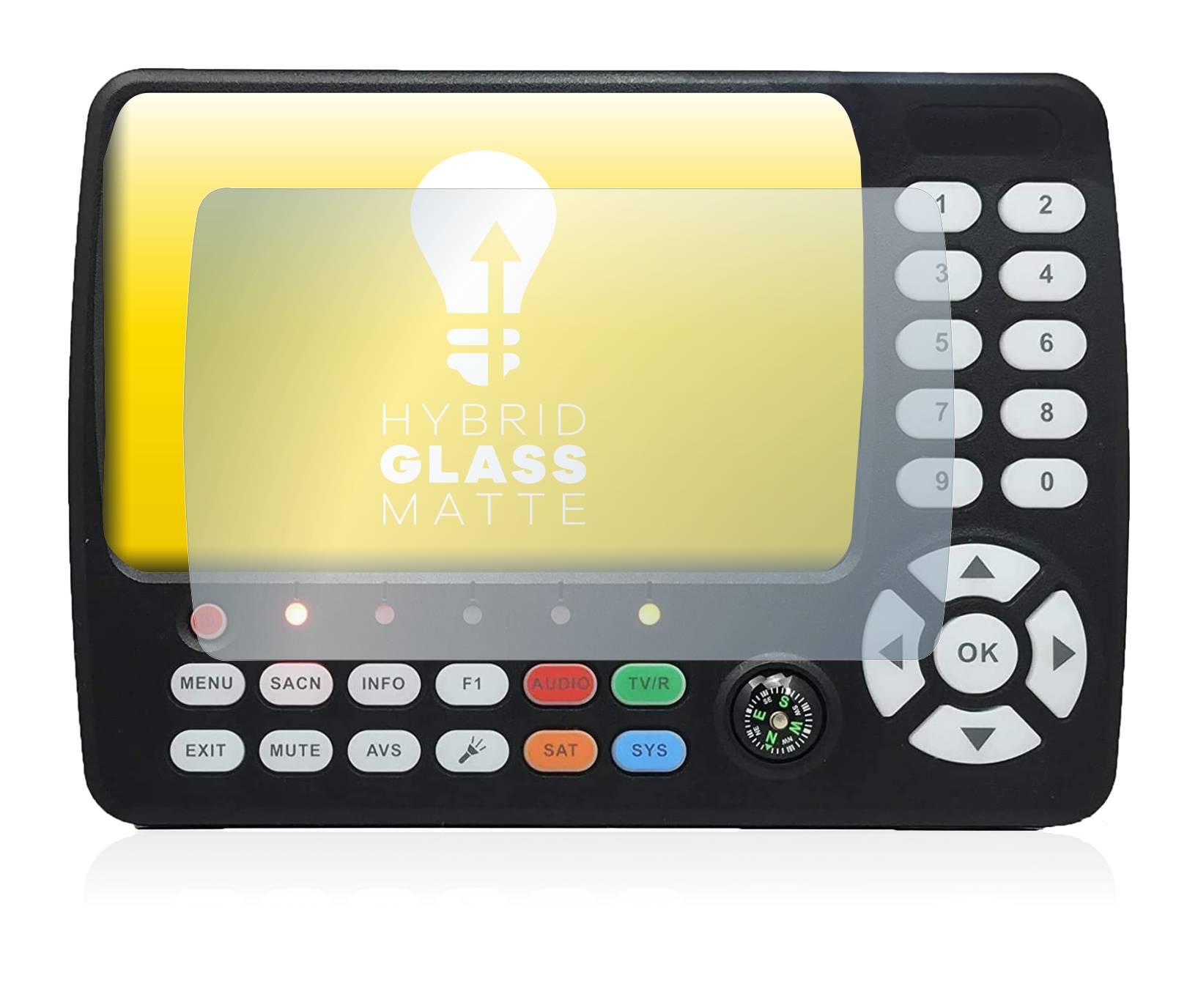 upscreen Hybrid Glass Matte Premium Schutzglas Folie für Satlink ST-5150