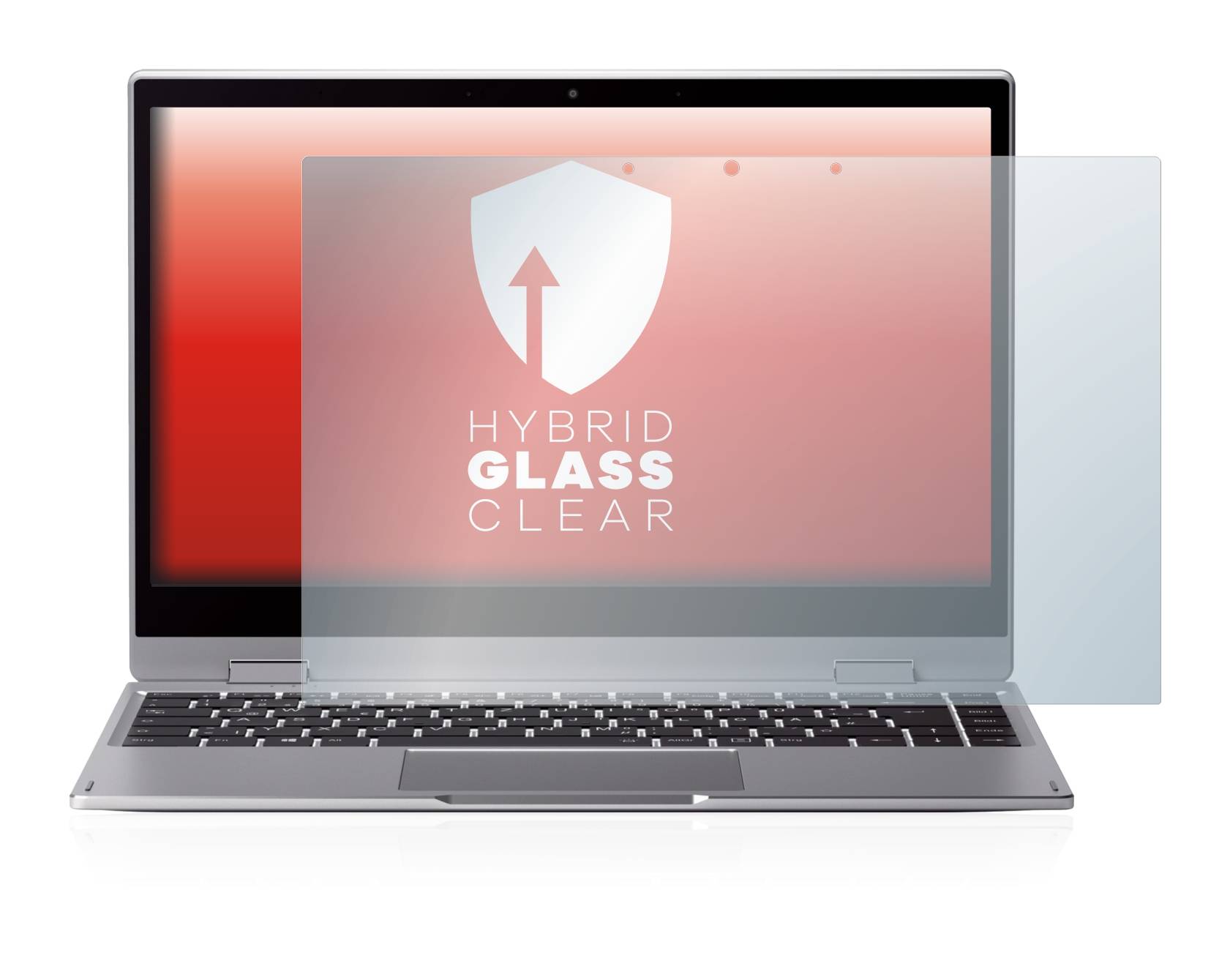 upscreen Hybrid Glass Clear Premium Schutzglas Folie für Medion Akoya