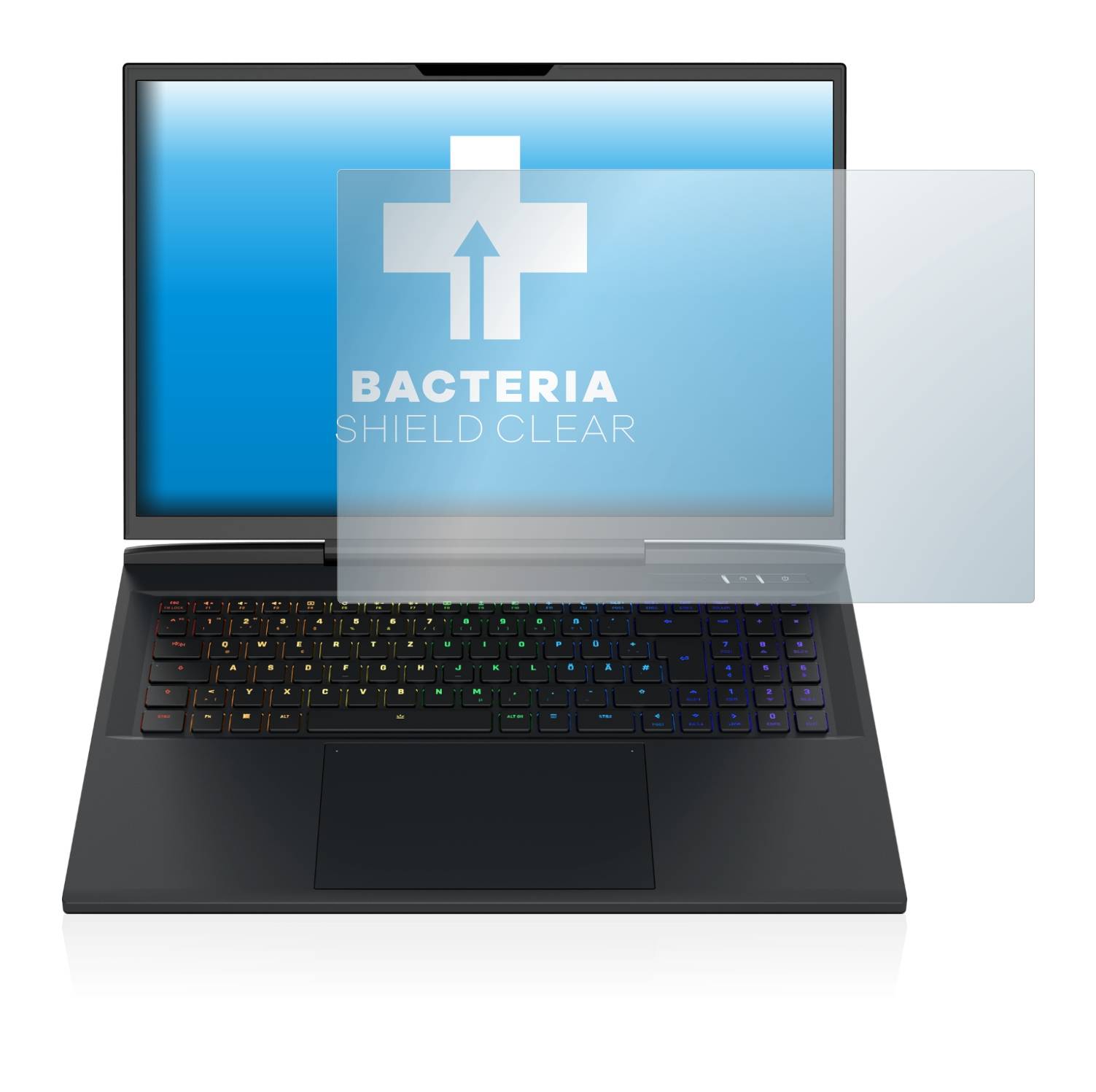 upscreen Bacteria Shield Clear Premium Antibakterielle Displayschutzfolie für Schenker XMG