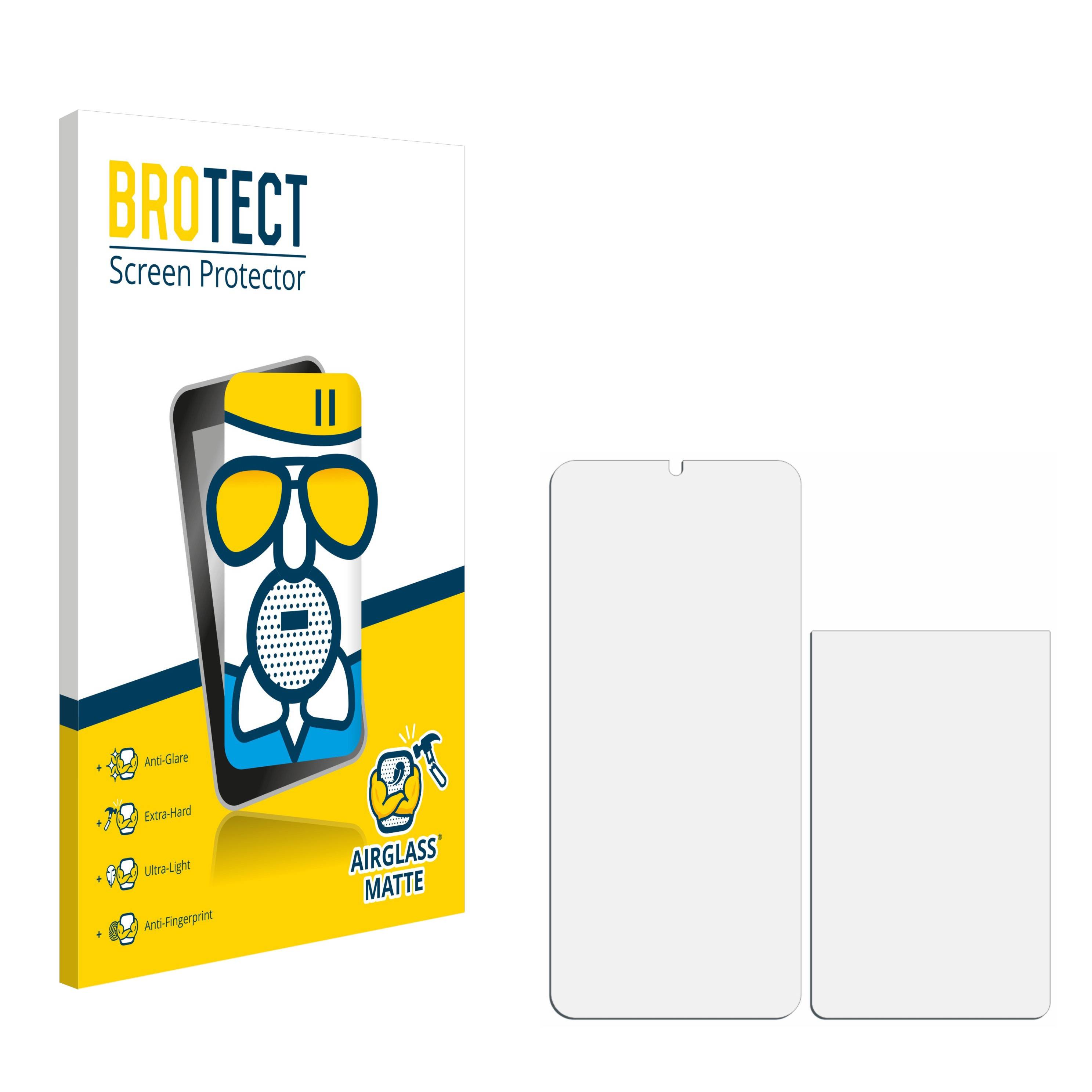 BROTECT AirGlass Flexible Schutz Glas Folie für Xiaomi Poco M5 (Display+Rückseite) Matt Entspiegelt